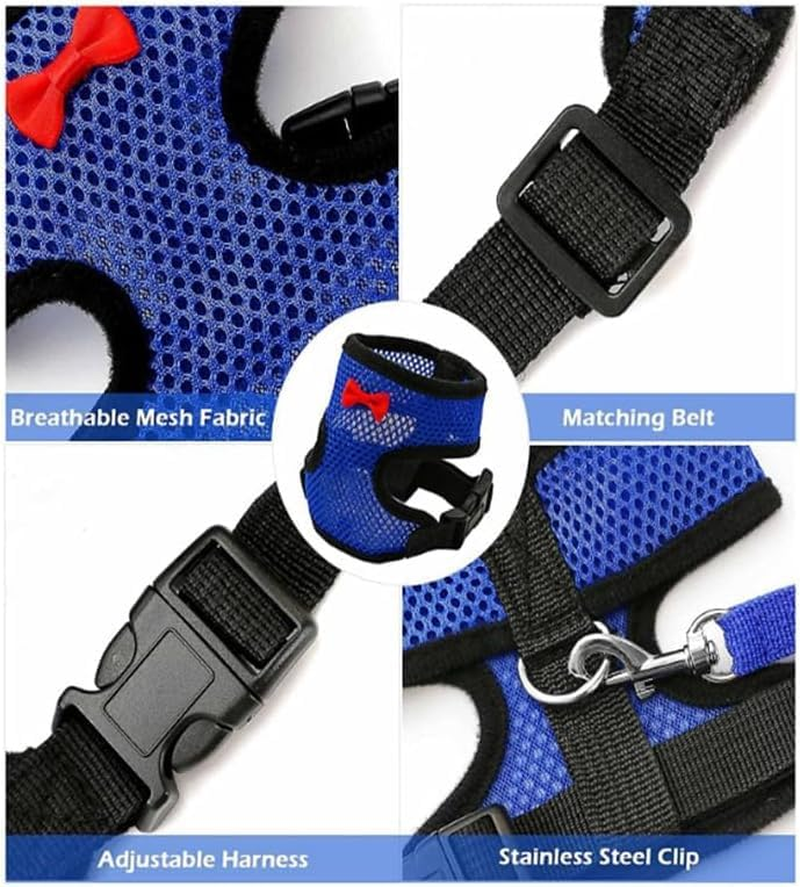 Chicken Harness and Leash, Modified Adjustable Breathable Harness Specially Designed for Rooster and Hens Duck Goose Training and Walking Size (Blue, XL) image number 4