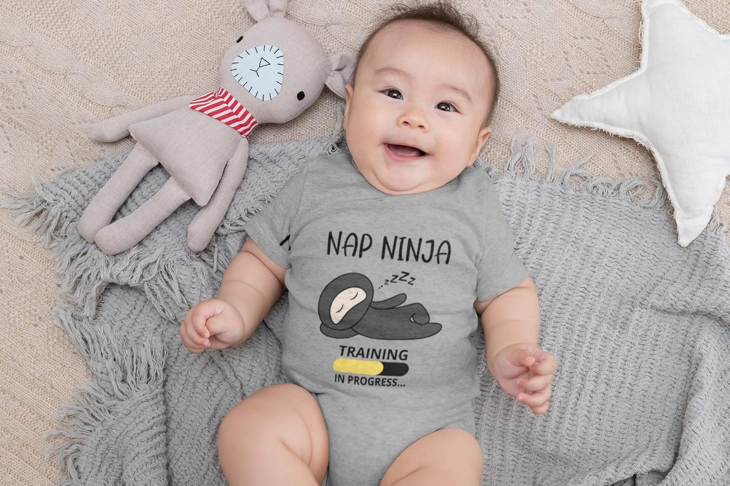 Infant Short Sleeve Baby Bodysuit for Sensitive Skin | Eczema-Friendly Newborn Clothing for Boys or Girls image number 4