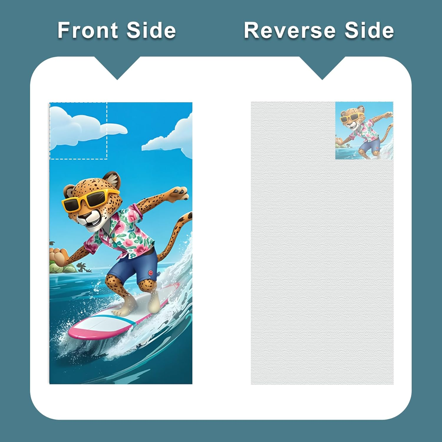 Beach Towel Backpack &ndash; Portable 2-In-1 Sand-Free Beach Towel with Integrated Storage Bag &ndash; Lightweight, Quick-Dry, Printed Towel for Travel, Swimming, Camping & Outdoor Activities (Style 3) - Style 2-Samoye image number 3