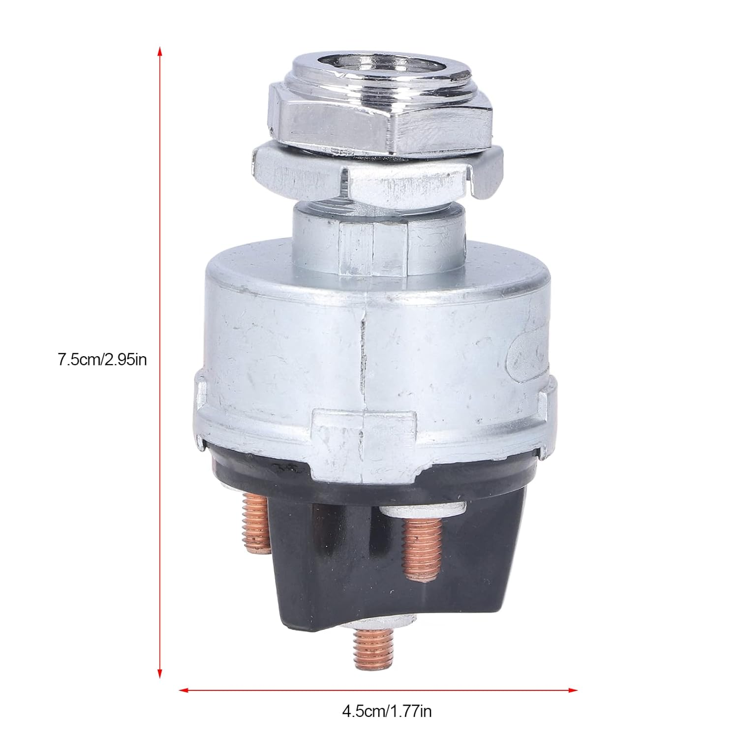 Ignition Key Switch, High Performance Long Service Life 80153 4 Position for Car Truck Agricultural Vehicle Replacement for Jubilee Tractor Trailer image number 3