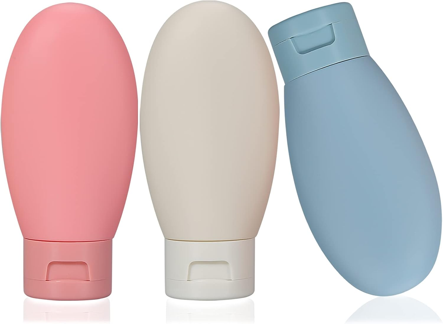 3 Pcs Travel Bottles Set,60Ml Travel Bottles & Containers,Small Mini Empty Plastic Squeeze Bottles for Travel Toiletries,Shampoo and Conditioner with Storage Bag image number 5