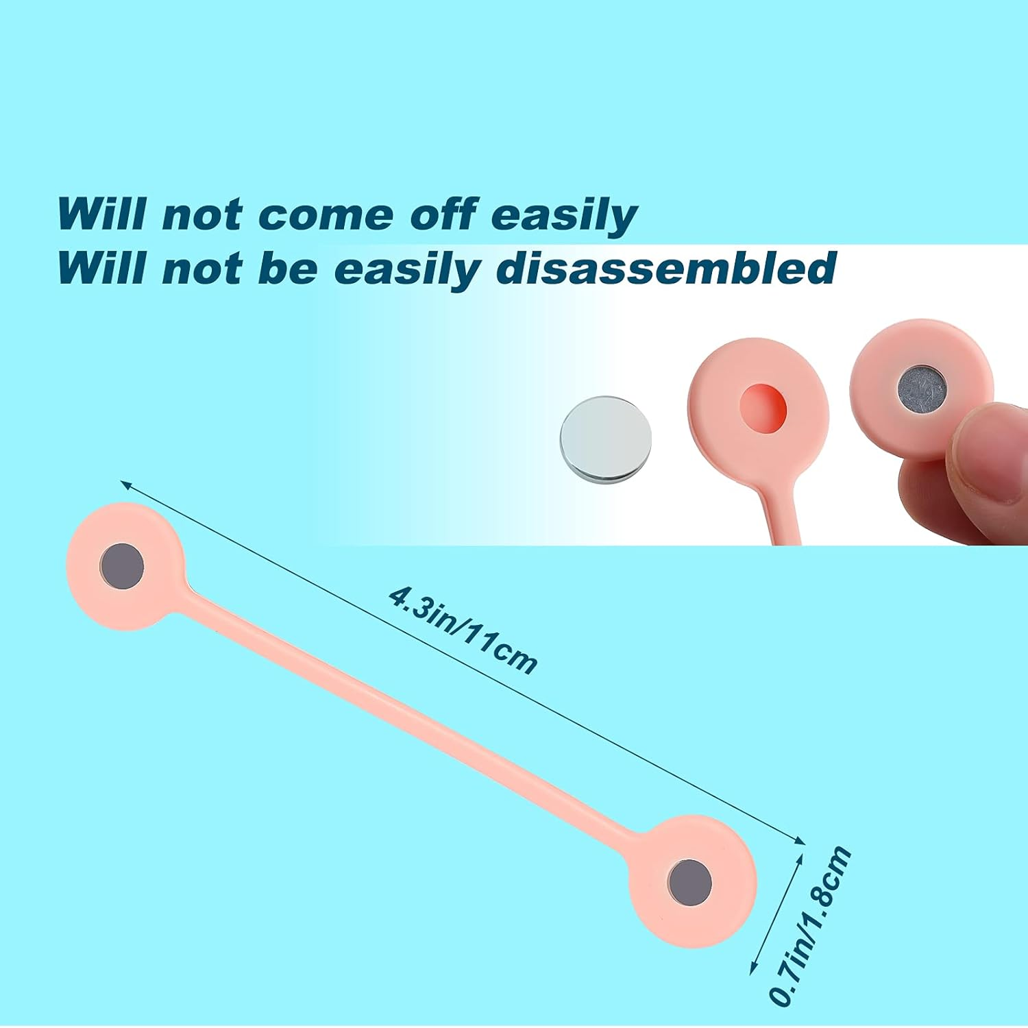 16Pcs Magnetic Twist Ties Magnetic Cable Ties Clips Cable Straps Cord Ties Organizers Silicone Reusable Cable Ties for Cable Earphone Line USB Cables Charging Cords Pens Key Chains (8 Colors)