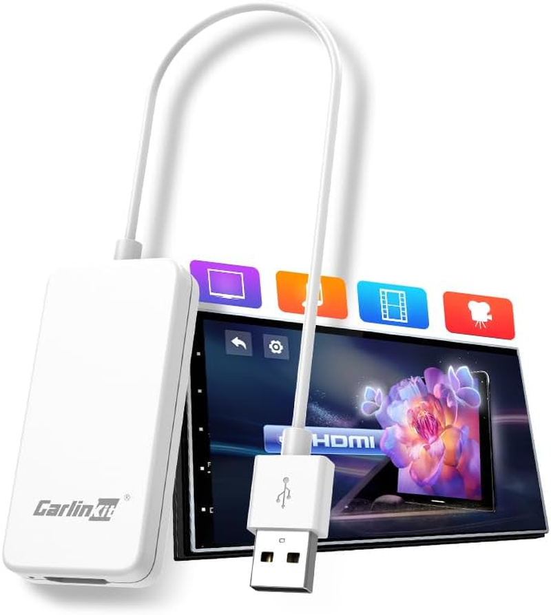 Carlinkit HD2CP Car TV HDMI Adapter, HDMI Adapter for Car, Hdml Multimedia Adapter for TV Stick/Game Machine/Dvd/Set-Top Boxes, Plug & Play, Support HD Videos, Only Fit for OEM Wired Carplay Cars image number 3