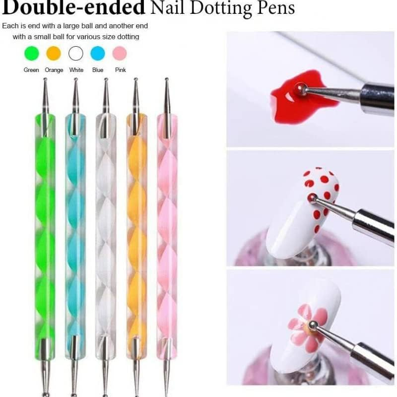 30Pcs DIY Nail Art Painting Drawing Design Brushes Dotting Pen Tool Pen Kit, Versatile Designs, Perfect for Home & Salon Use