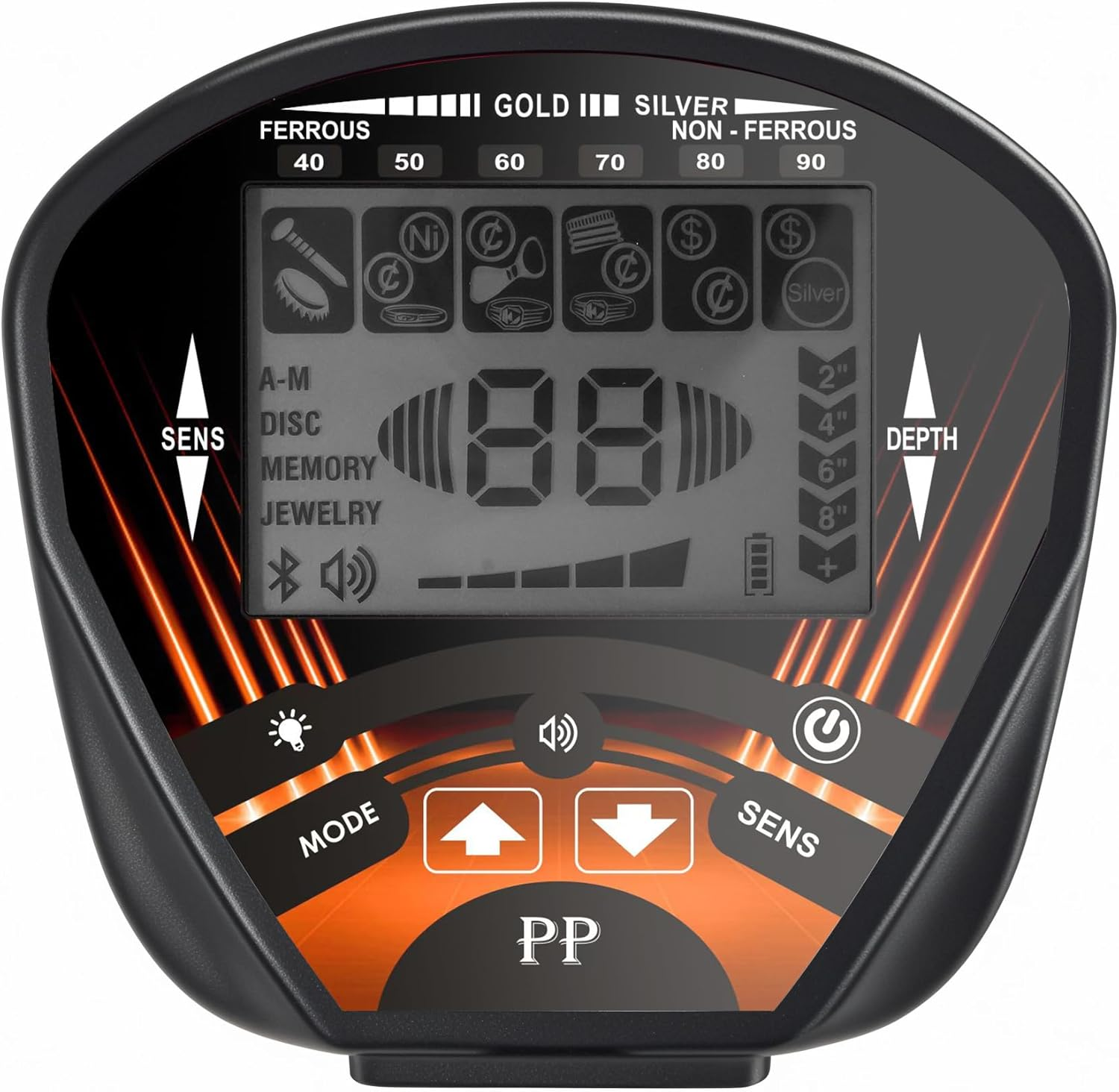 Metal Detector 5 Modes Waterproof Adjustable Deep Sensitive Searching Gold Digger Automatic Treasure Hunter with LCD Screen & Headphone & Shovel & Carry Bag Kits image number 1