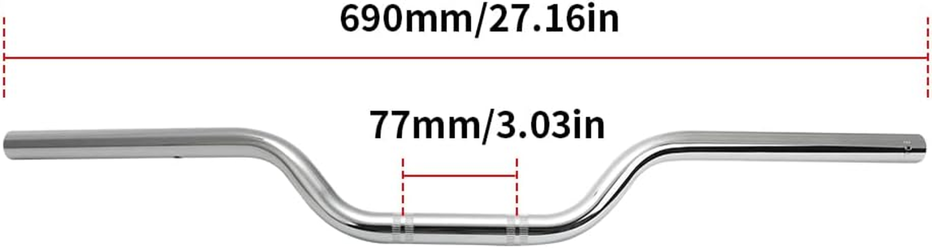 7/8 22Mm Drag Style Bar Handlebar for Honda Kawasaki Suzuki Yamaha Ducati APRILLA BMW Buell Triumph image number 6