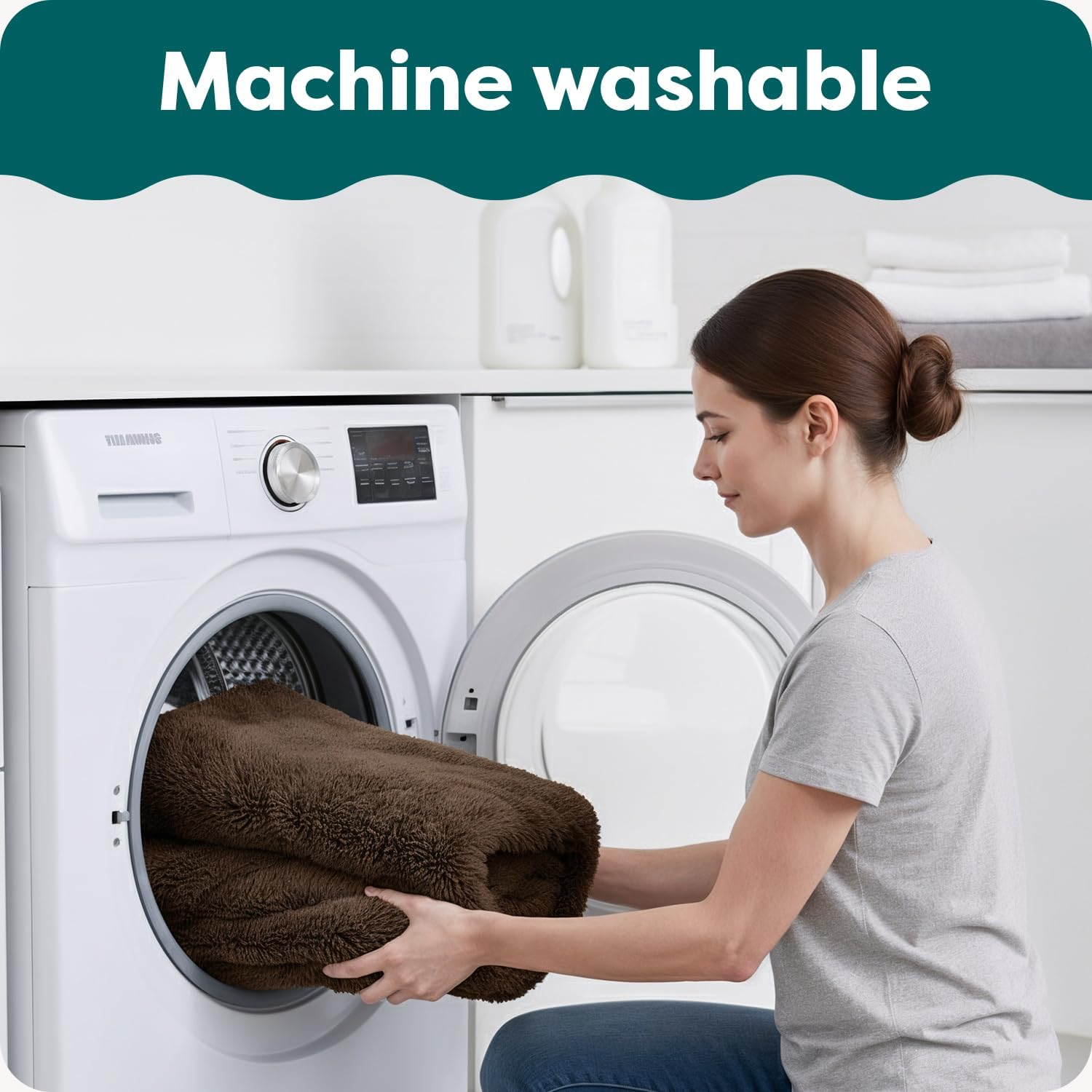 Furhaven Pet Dog Mat | Muddy Paws Towel & Shammy Rug, Mud (Brown), Runner image number 4