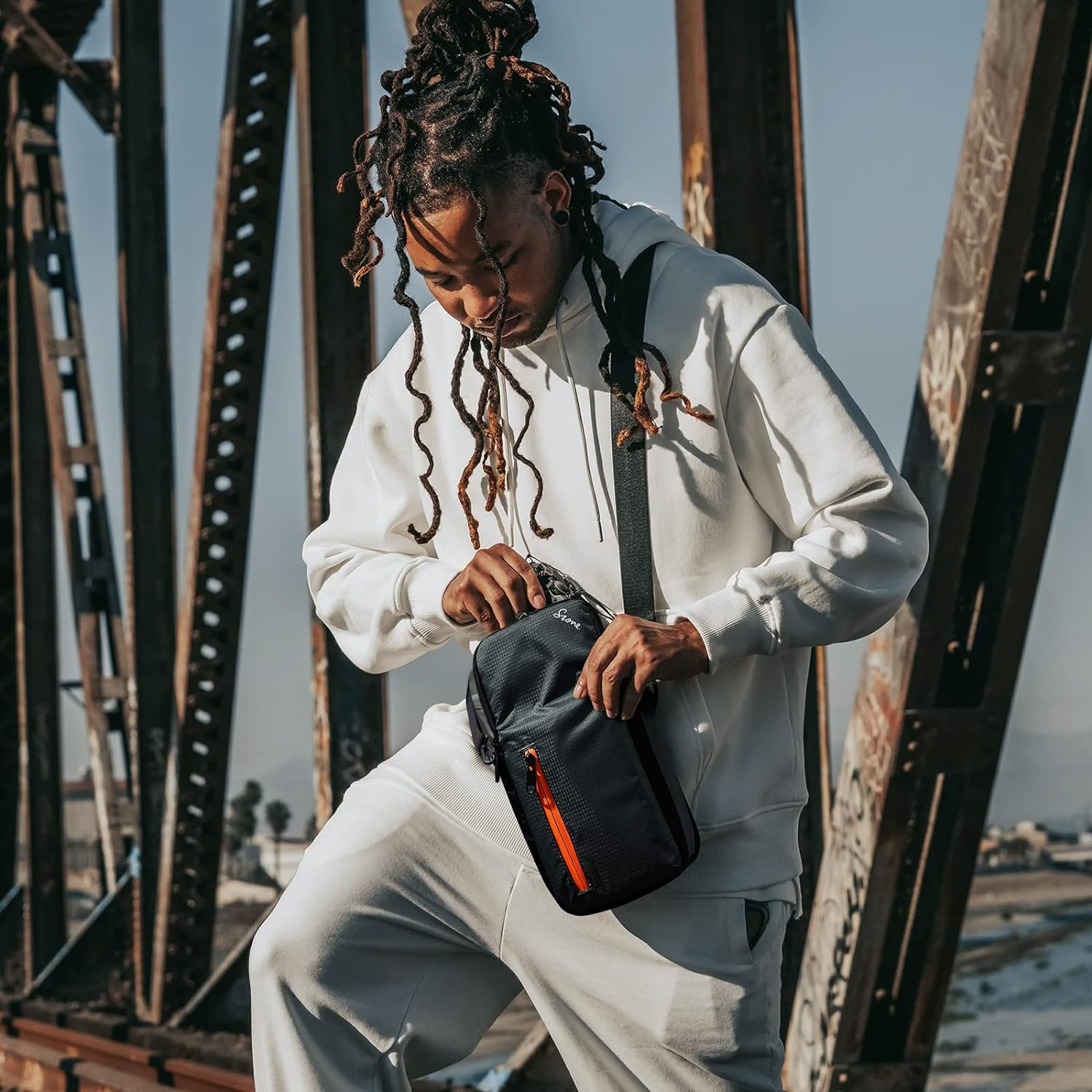 S-Zone Camera Insert Bag Waterproof Lens Cube Case Compatible with Nikon Canon Sony Fuji for SLR DSLR Mirrorless Lens Cables Accessories - Black image number 6