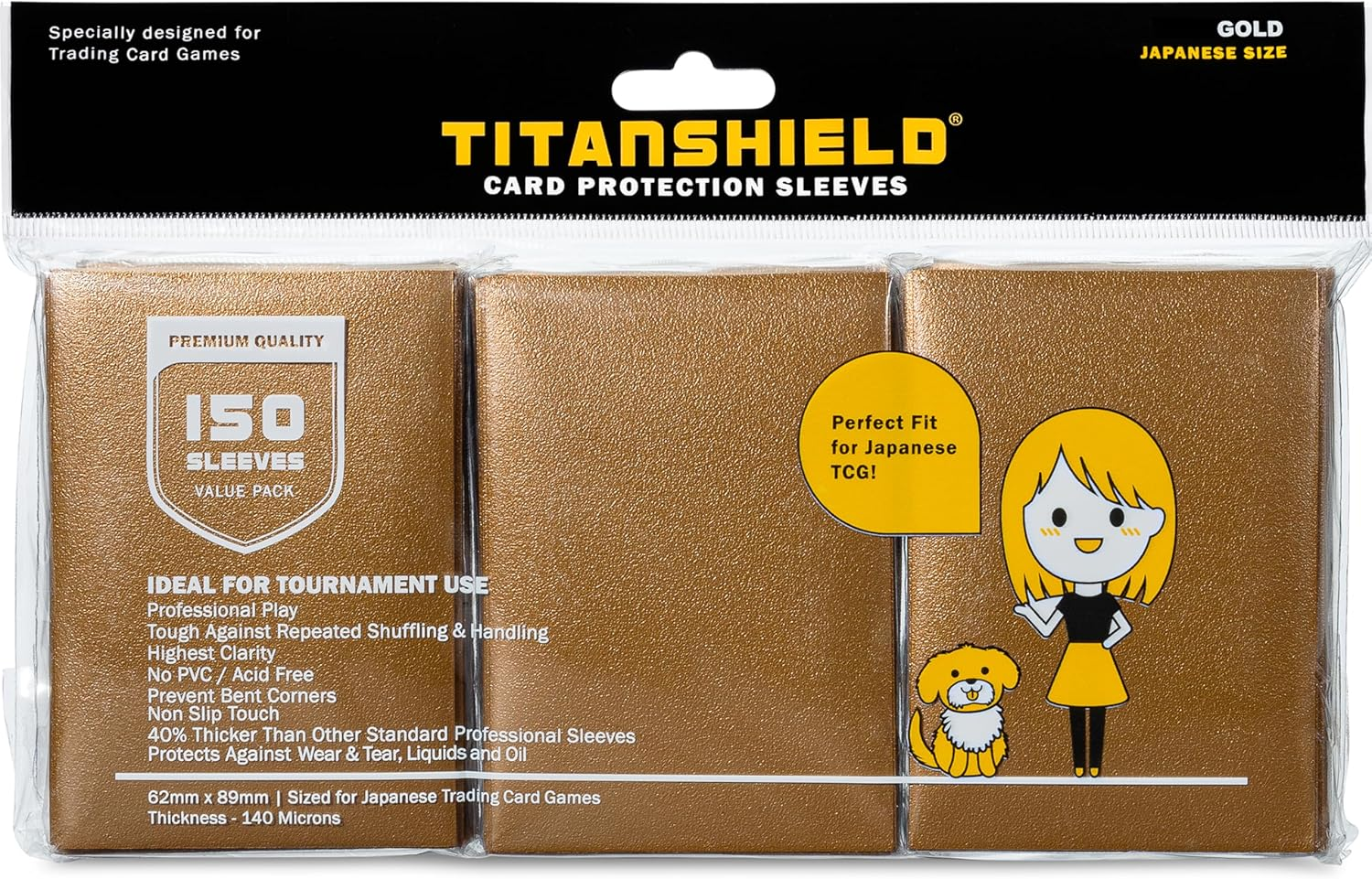 Titanshield (150 Sleeves) Bubblegum Pink Small Japanese Sized Trading Card Sleeves Deck Protector Compatible with Yu-Gi-Oh, Cardfight!! Vanguard, Kpop Photocards image number 4