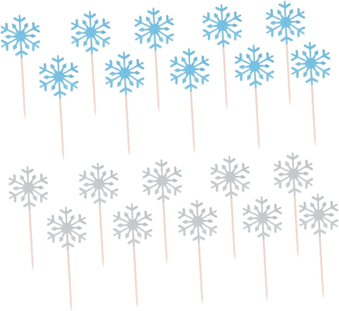 CHILDWEET 100Pcs Christmas Cake Picks Paper Cupcake Toppers Unique Party Cake Decor Christmas Party Supplies image number 5