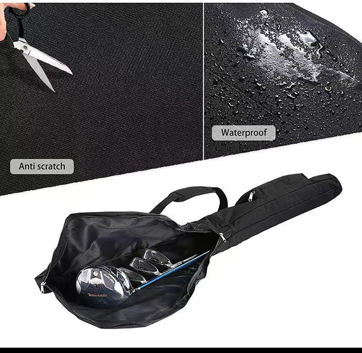 Golf Carry Bag,Foldable Zippered Sunday Bag Lightweight Travel Bag for 8-10 Golf Clubs Carry Golf Bags for for Women & Men image number 2