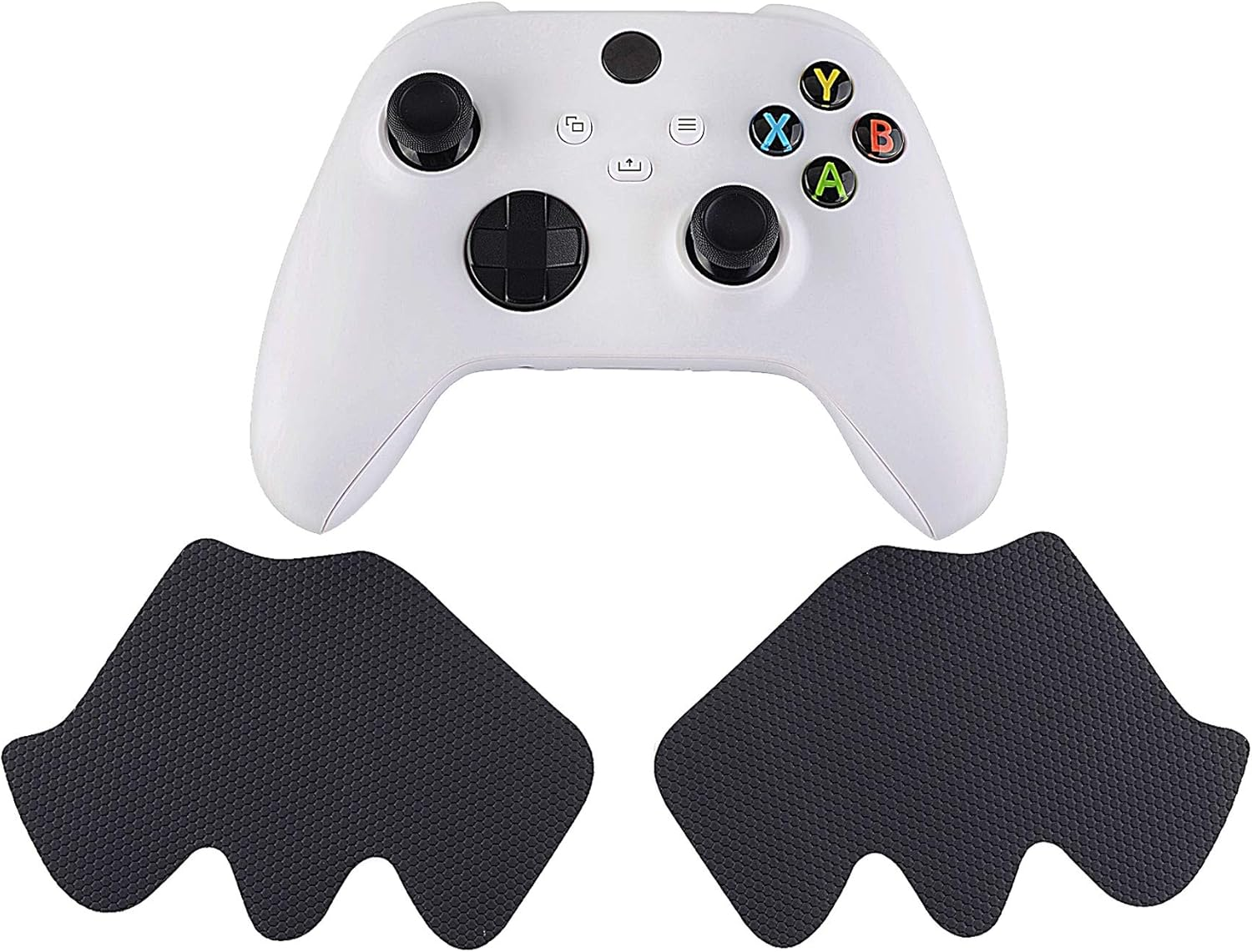 Extremerate Playvital Anti-Skid Sweat-Absorbent Controller Grip for Xbox Series X/S Controller, Professional Textured Soft Rubber Pads Handle Grips for Xbox Series X/S Controller - Black Honeycomb Texture image number 4