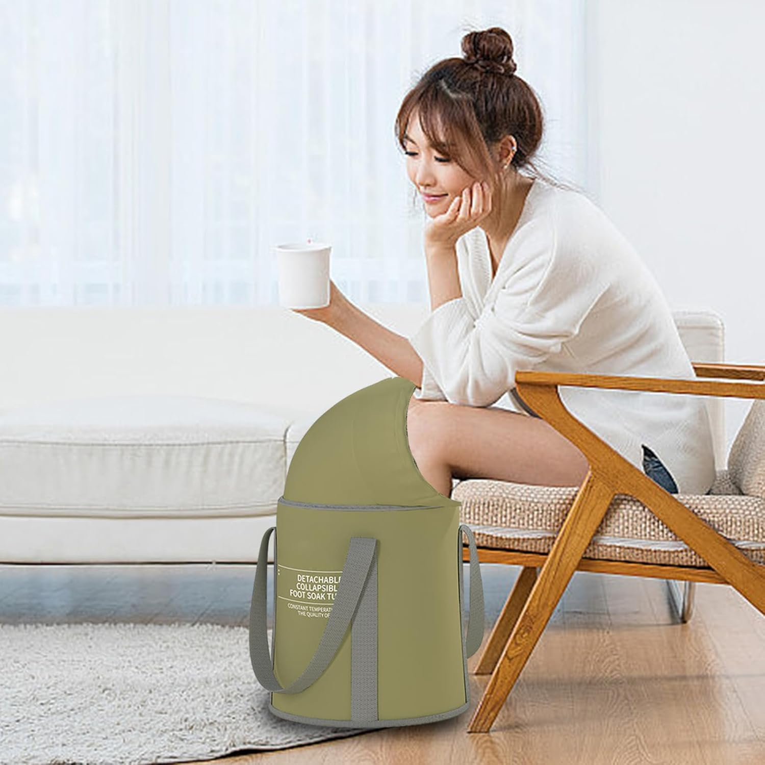 Foot Bath Bucket | Foldable Feet Soaking Tub Foot Bath Basin | Feet Soaking Tub and Foot Wash Basin for Foot Soak, Foot Spa and Laundry, Outdoor and Travel Hotplus image number 3