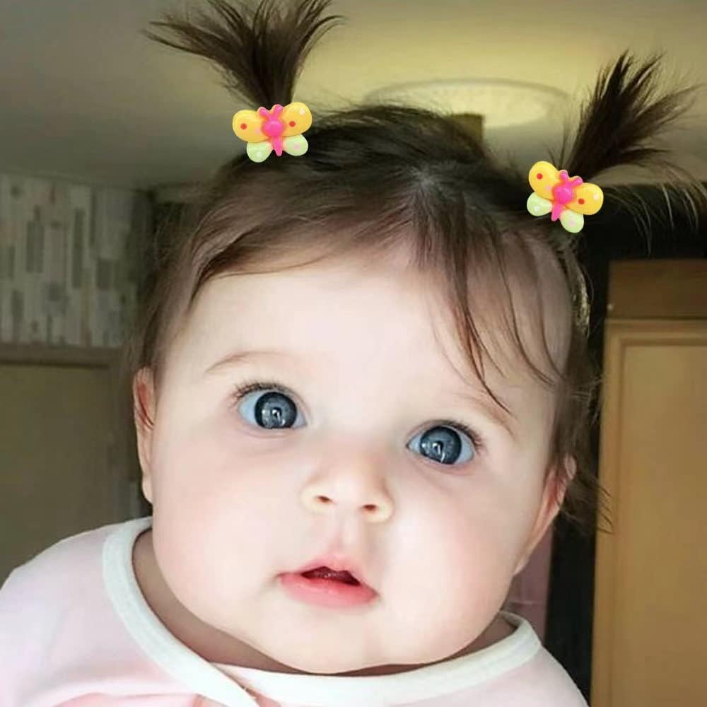 AMMY Multicolour Silk Cartoon Scrunchie Hair Ties Set for Women with Long Hair