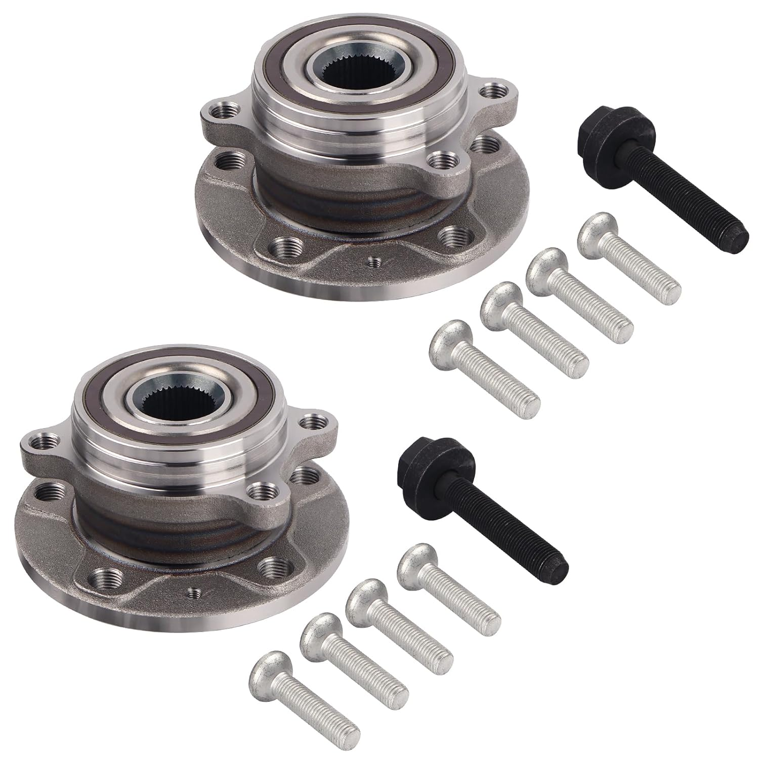 PAROD 513253 2PCS Front Wheel Bearing Hub Assembly Fit for Audi A3 Quattro Q3 TT 12-18 VW Beetle 09-17 CC 07-16 Eos 10-14 Golf 12-13 Golf R 10-14 GTI 05-18 Jetta Passat 08 R32 Rabbit Tiguan W/Abs image number 3
