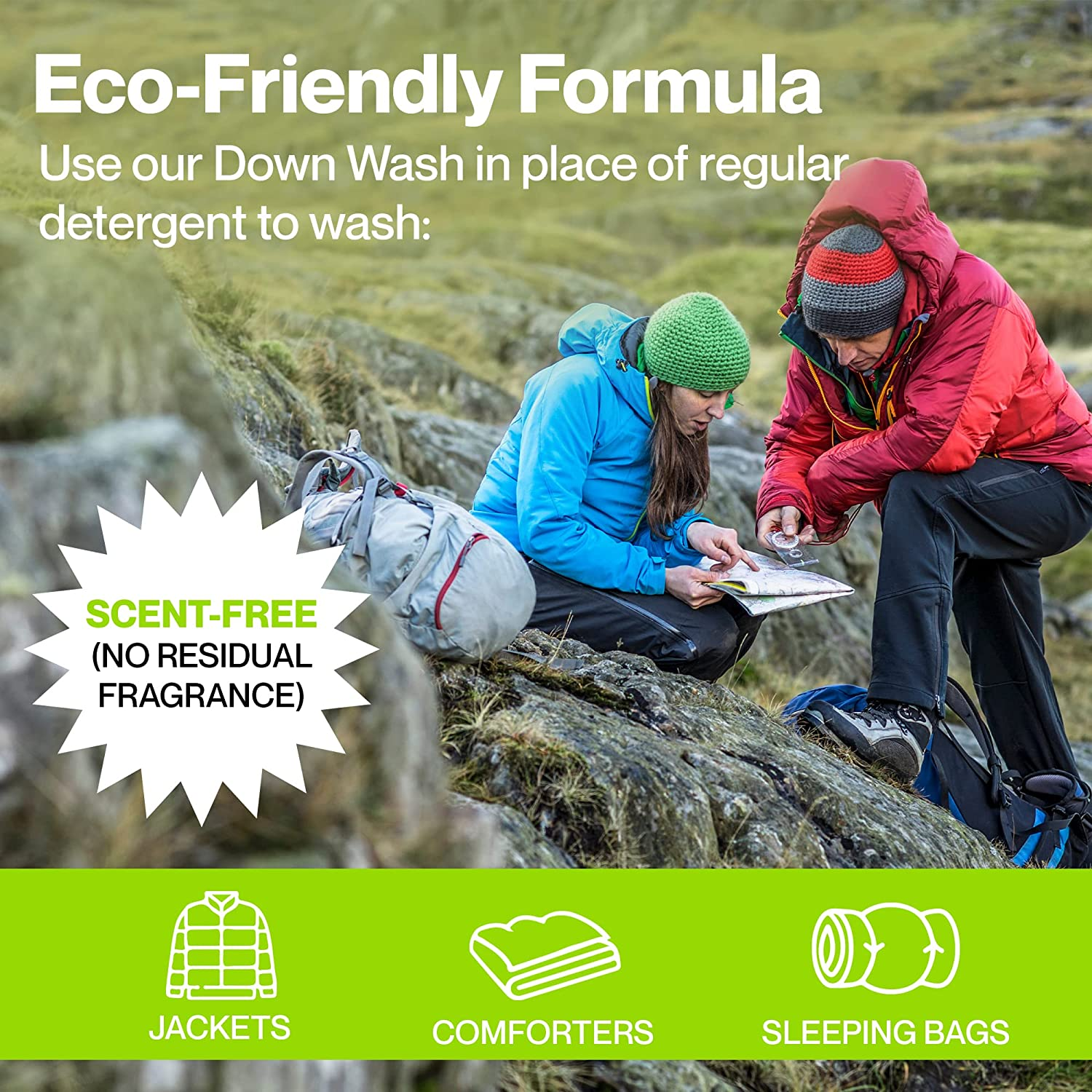 Grangers Wash and Repel down Care Kit, White/Blue, 300 Ml image number 6