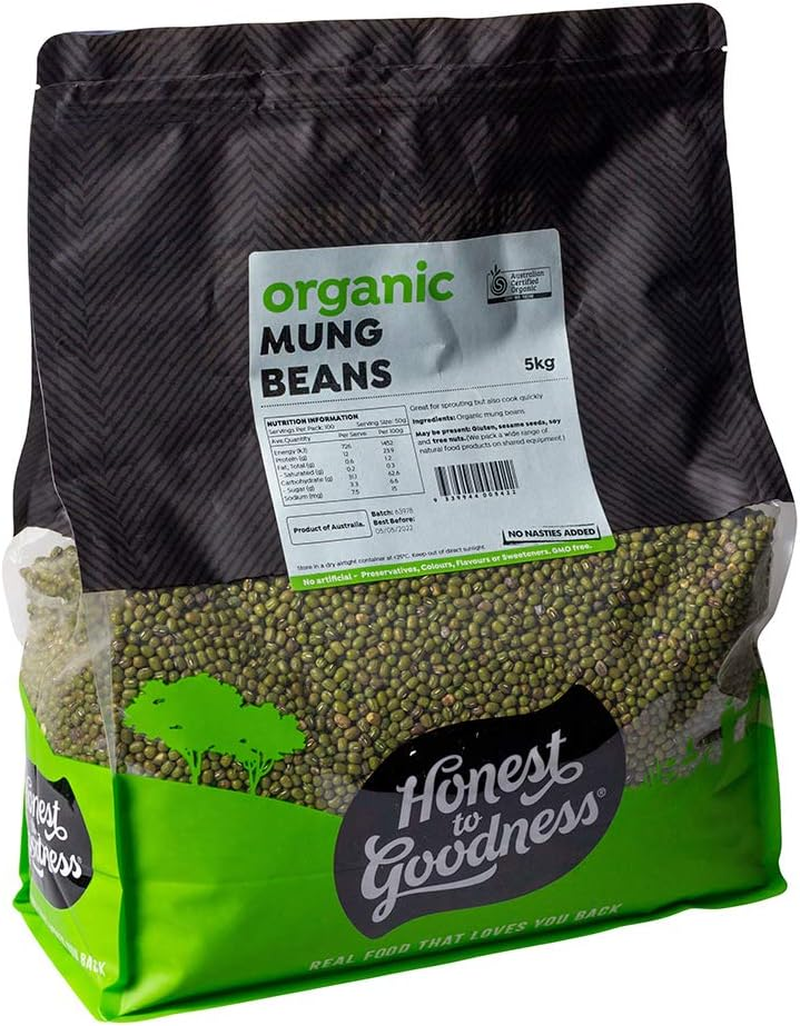 Honest to Goodness Organic Mung Beans, 5Kg image number 5