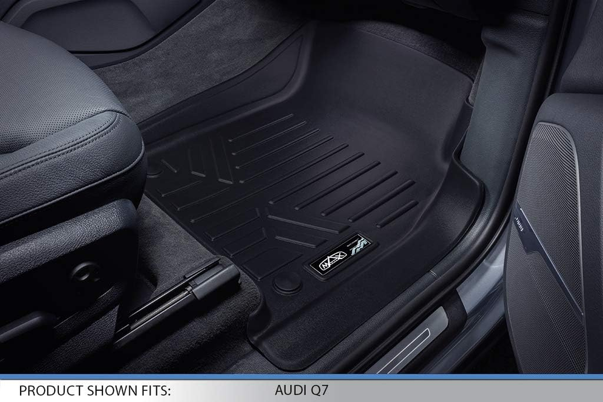 MAXLINER Custom Fit Floor Mats 2 Row Liner Set Black Compatible with 2017-2022 Audi Q7 / 2019-2022 Audi Q8 image number 5