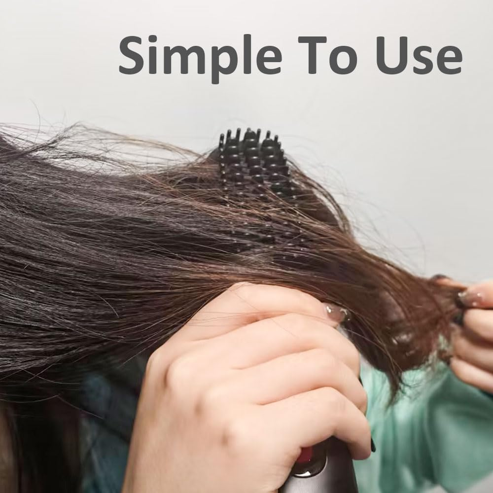 Wireless Ceramic Hair Straightening Comb, Portable Negative Ion Straightener, 1.77" X 7.87", Black image number 1