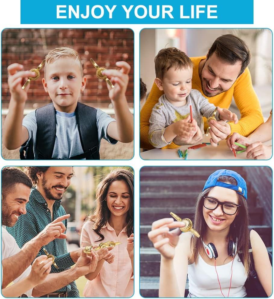 Thor Hammer Fidget Spinners Chain Metal, Gold Fidget Spinner, Fidget Pad, Rainbow Gold Fidgit Spinner for Kids Adults, Fidgets Infinity Cube Blocks Stress Fidgit Toy Set Party Favors Goody Bag Filler image number 1