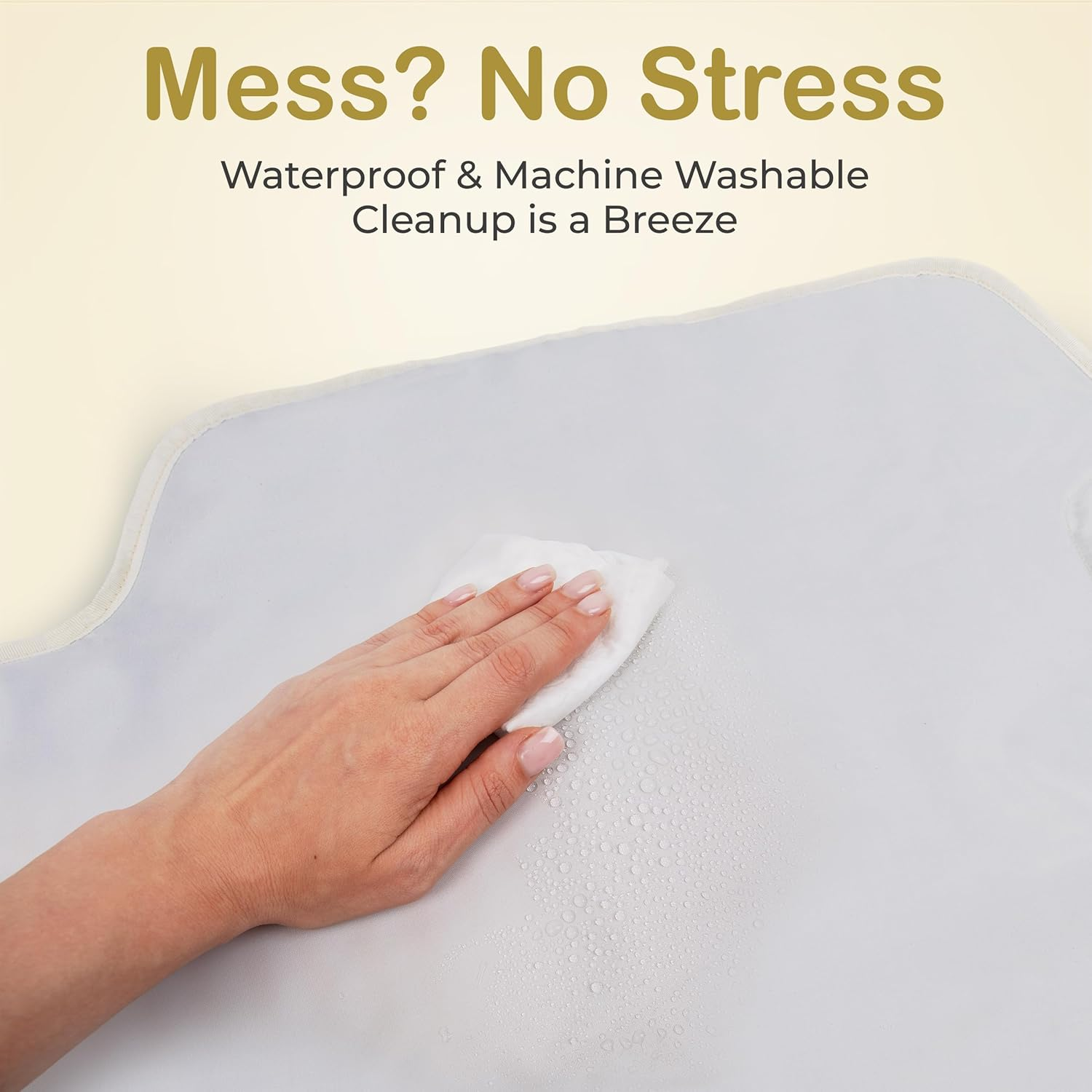 Portable Diaper Changing Pad - Newborn Essentials, Waterproof, Extra Wide & Long, Padded Foldable Wipeable Mat, Travel Bag, Baby Registry Gift, Wipes Pocket, Eco-Friendly (Yellow) image number 1