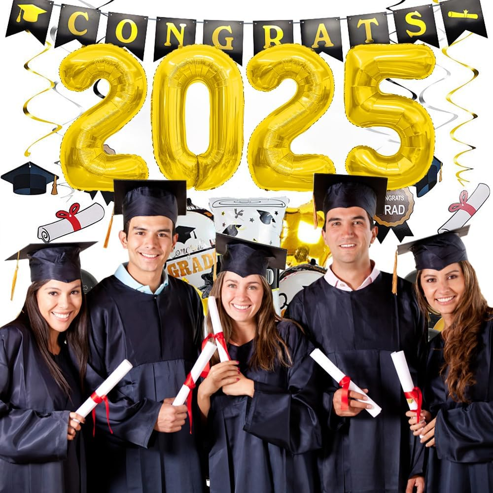 2025 Balloons Gold 2025 Number Balloons New Year Decorations 2025 Numbers 40 Inch Large 2025 Mylar Foil Balloons for 2025 New Years Eve Party Supplies Christmas Birthday Anniversary Graduation Decor image number 1