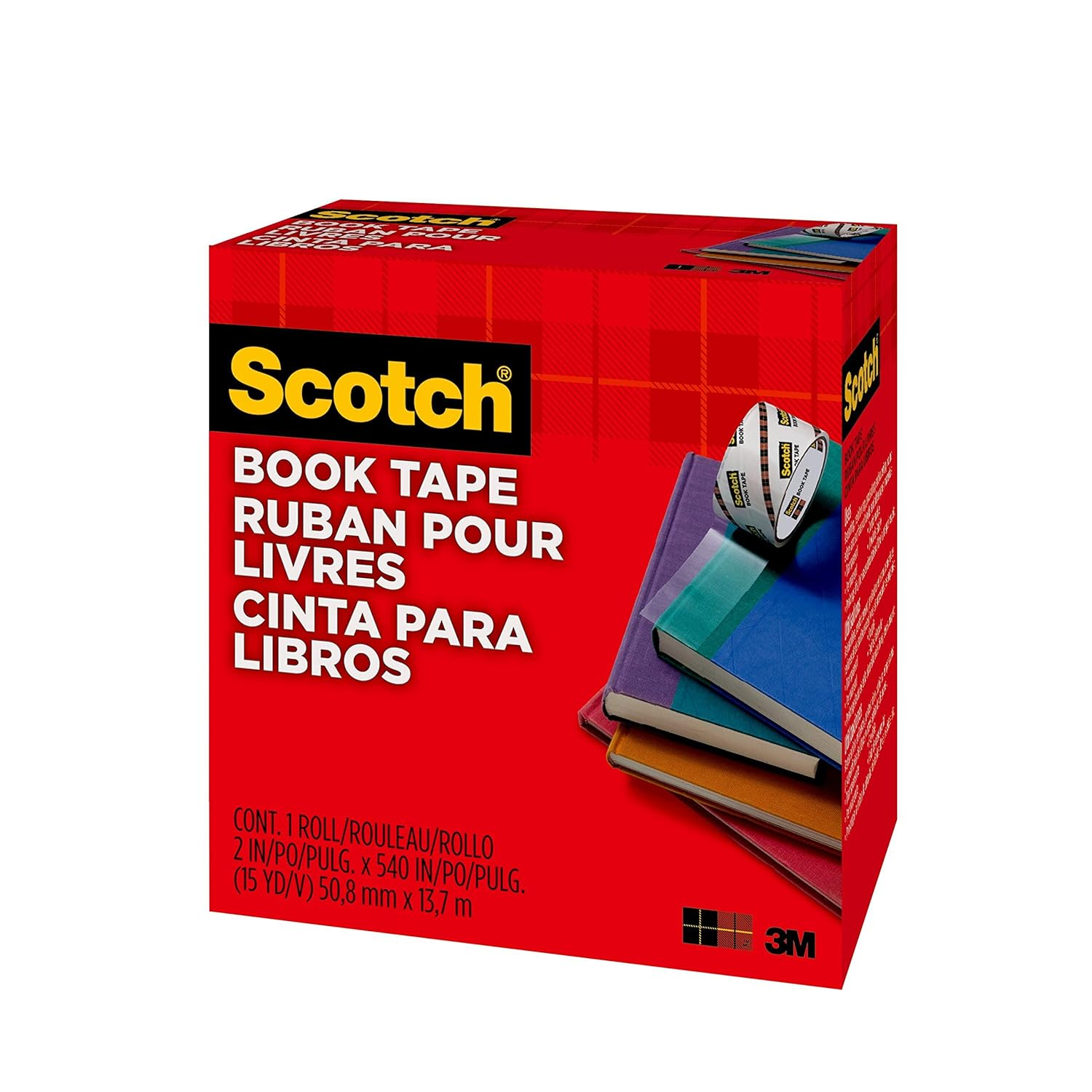 3M Scotch 845 50 Transparent Book Tape, Thick, 2.0 Inches (50.8 Mm) X 5.3 Ft (13.7 M) image number 5