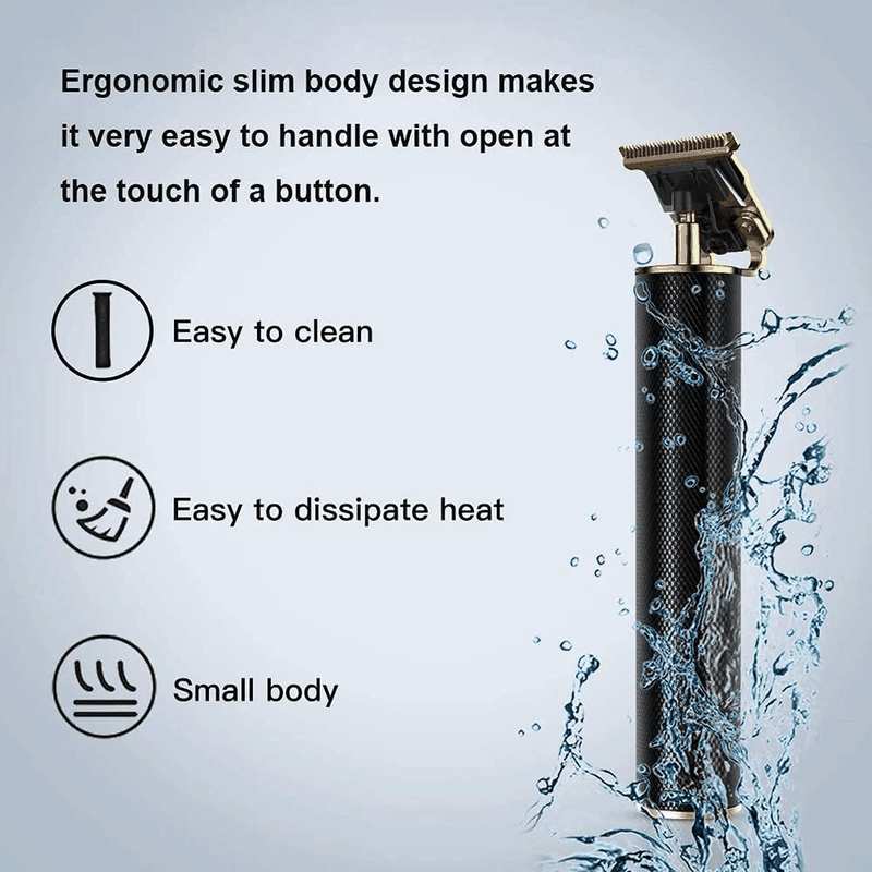 Hair Clippers for Men, 2024 Upgraded Zero Gapped Professional Hair Trimmer Cordless Rechargeable with Hair Cutting Kits, T Blade Beard Trimmer for Men (Black) image number 3