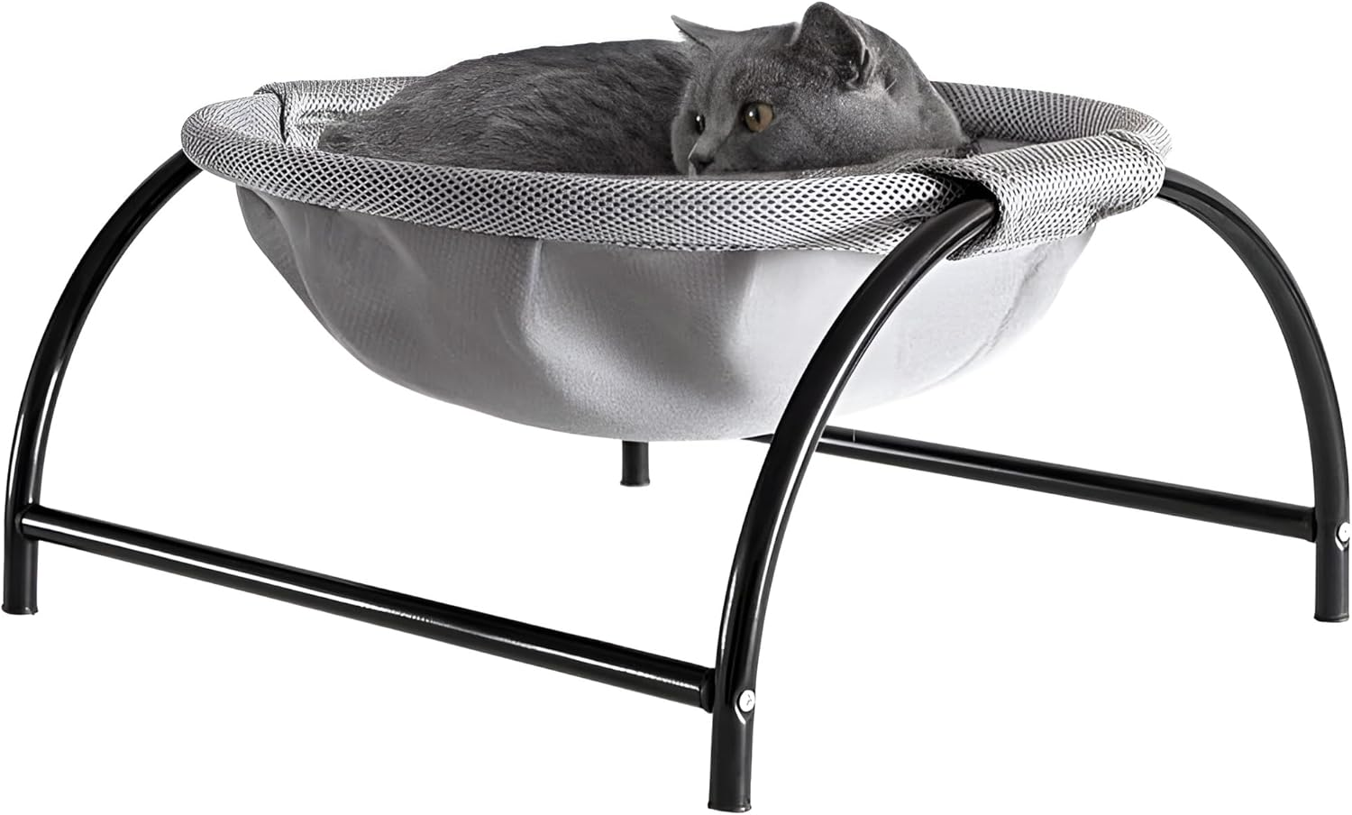 Cat Hammock Bed, Extra Large Pet Hammocks for Indoor Cats or Dogs, Cat Sleeping Beds with Removable Washable Breathable Mesh, 45 * 42 * 23Cm, Grey image number 1
