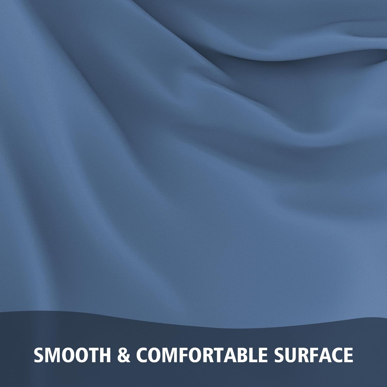 RUN HELIX 4 Pieces King Bed Sheet Set - Ultra Soft Microfibre Fabric Fitted Sheet with 35Cm Deep Pocket, Mattress Protector, Easy Care, Wrinkle Free, Fitted Sheet & Flat Sheet & 2 Pillowcases, Blue