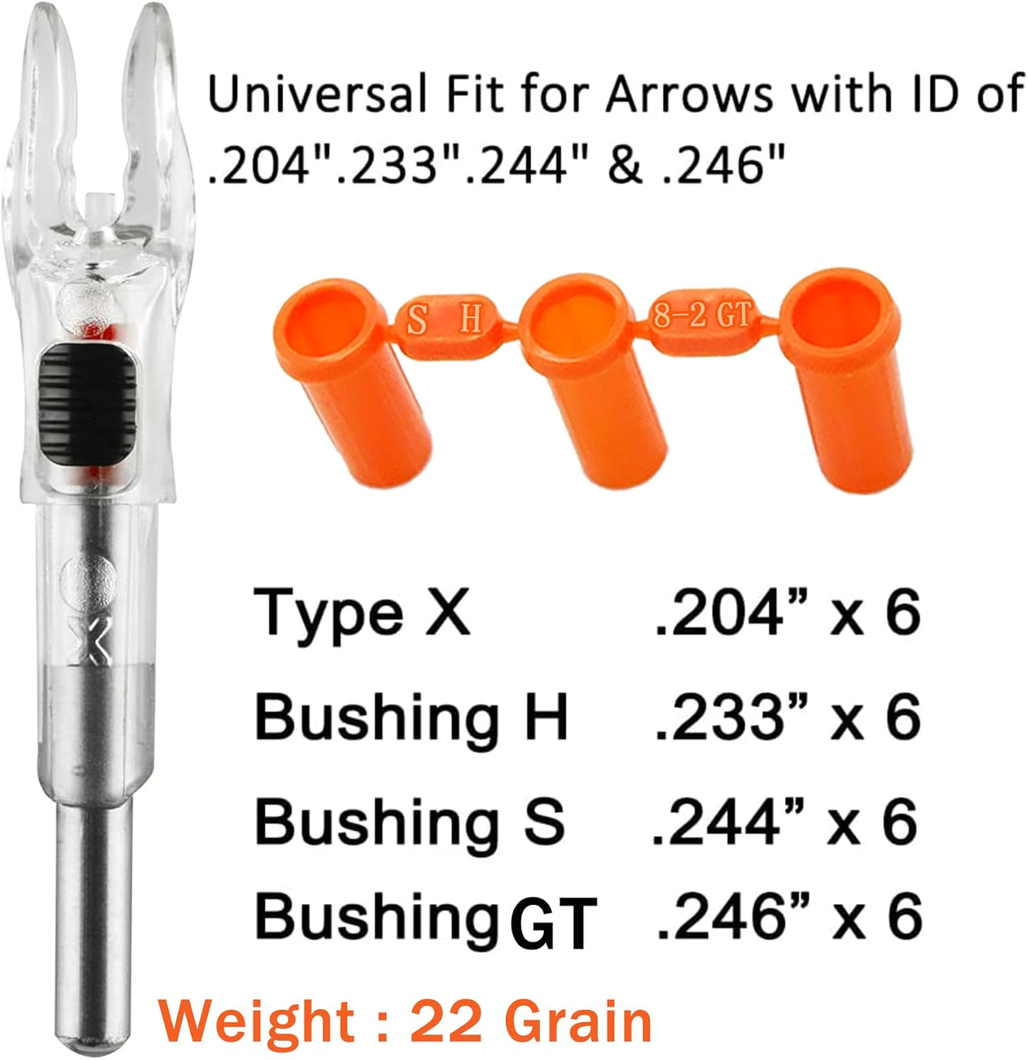 6PCS X Lighted Nocks for Arrows with .204 .233 .244 .246 inside Diameter with H, S, GT Bushings High-Visibility DEEPOWER LED Arrow Nocks, On/Off Switch Included - Blue image number 7