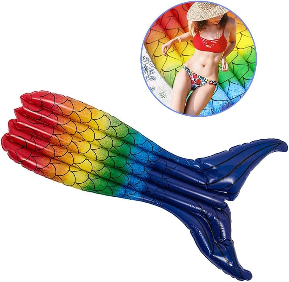 Pool Toy, Inflatable Water Hammock Swimming Chair - Leak-Proof Design Inflatable Fish Tail Made of Thickened PVC Floating Range image number 2