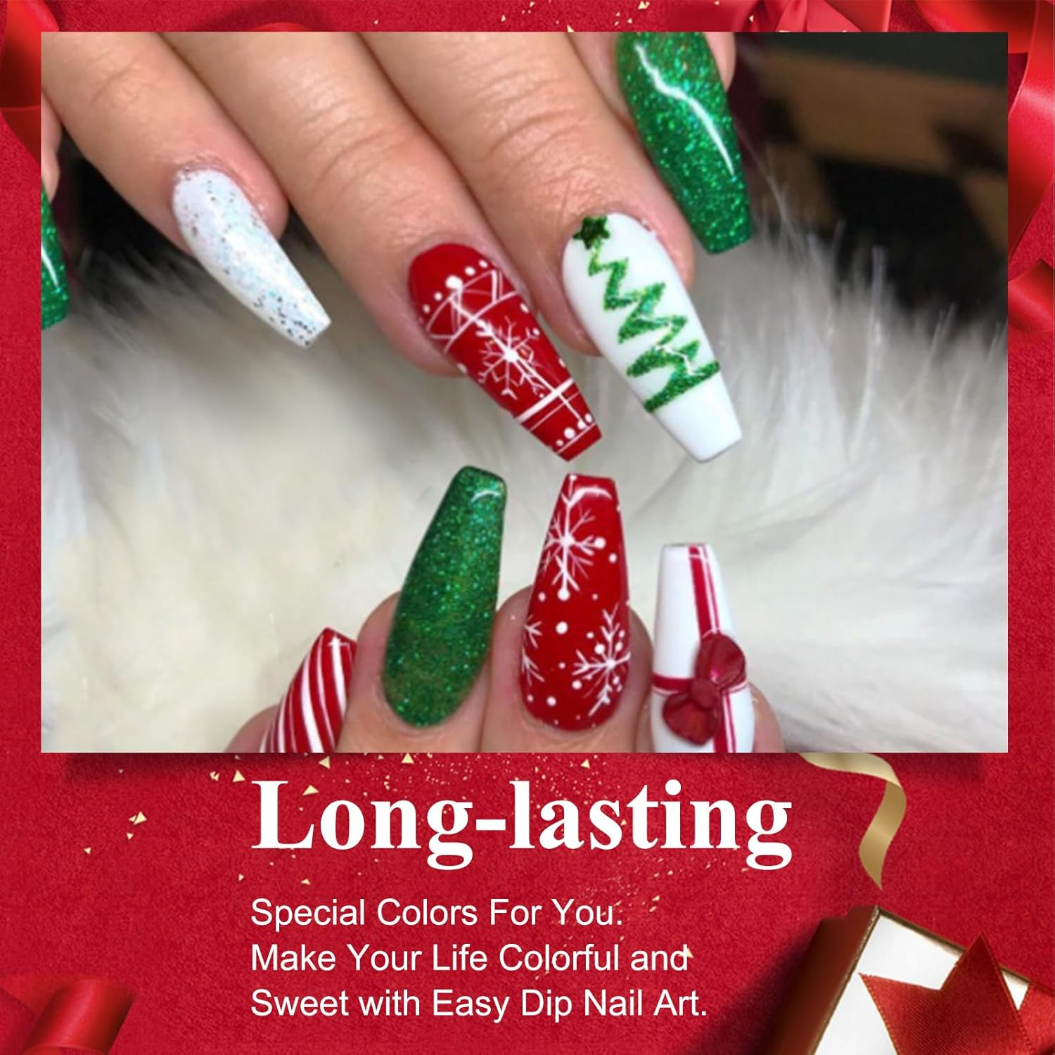 Honey Joy 6 BOX/SET Spring Summer Blue Orange Green Fine Dip for Nails Powder Kit Chocolate Glaze Fine Dipping Powder Colors No Need Lamp Cure,Like Gel Polish Effect,Even & Smooth Finishing (Dp-G-6Pcs-10G/Box) image number 5