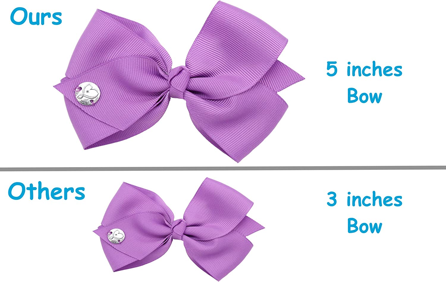 YJ Premiums Large Hair Bows for Girls Handmade Grosgrain Ribbon Hair Bow Alligator Clips Hair Accessories for Little Girls (Jojo, A) image number 6