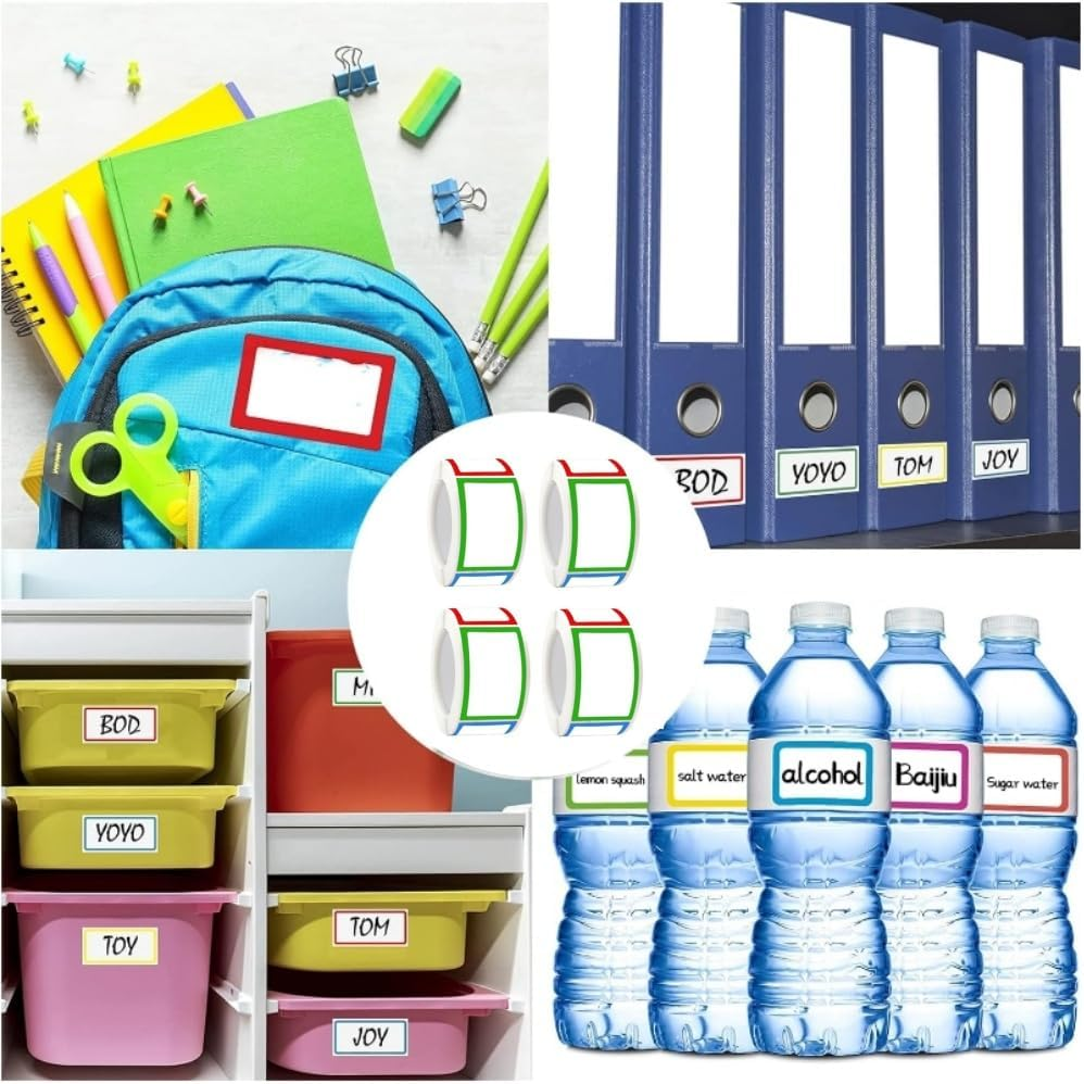 1000Pcs Adhesive Name Tag Labels Stickers, 25 X 45Mm Colored Blank Name Tag Category Tags Category Tag Stickers with Strong Adhesion for Office School and Home(4 Colors) image number 4