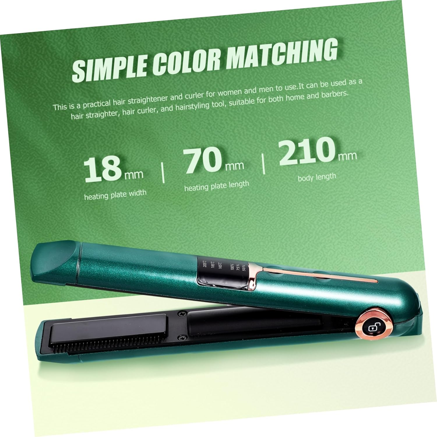 Minkissy Dual Purpose Hair Straightener Curler Styling Wand Wireless Portable Curling Iron Hair Styling Tool for Home Barbers image number 3