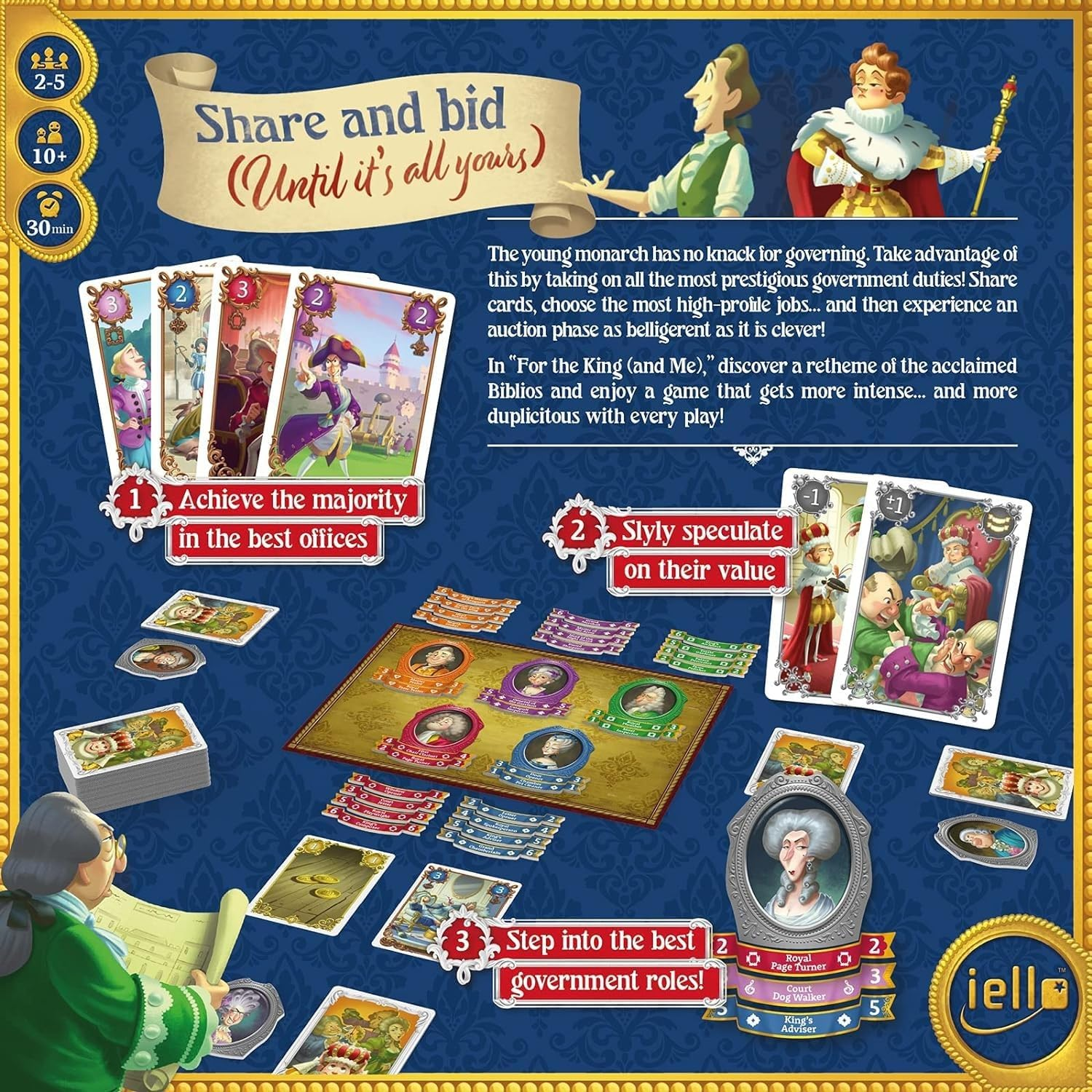 IELLO the King and Me Board Game, 2-5 Players, Ages 12+ image number 4