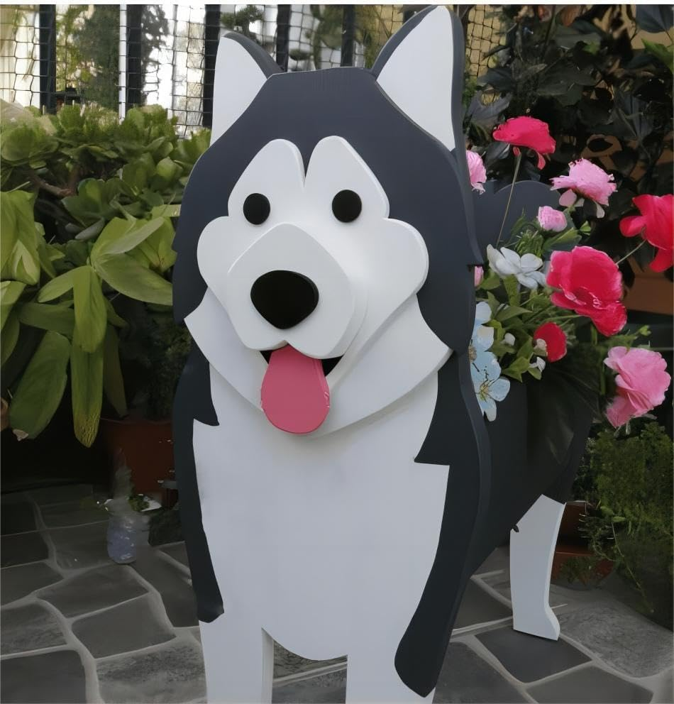 Bamboo'S Grocery Lokii Alaska Dog Planter, Cute Dog Plant Pot, Animal Shape Plant Containers, for Outdoor Indoor and Garden Decoration Plants image number 4