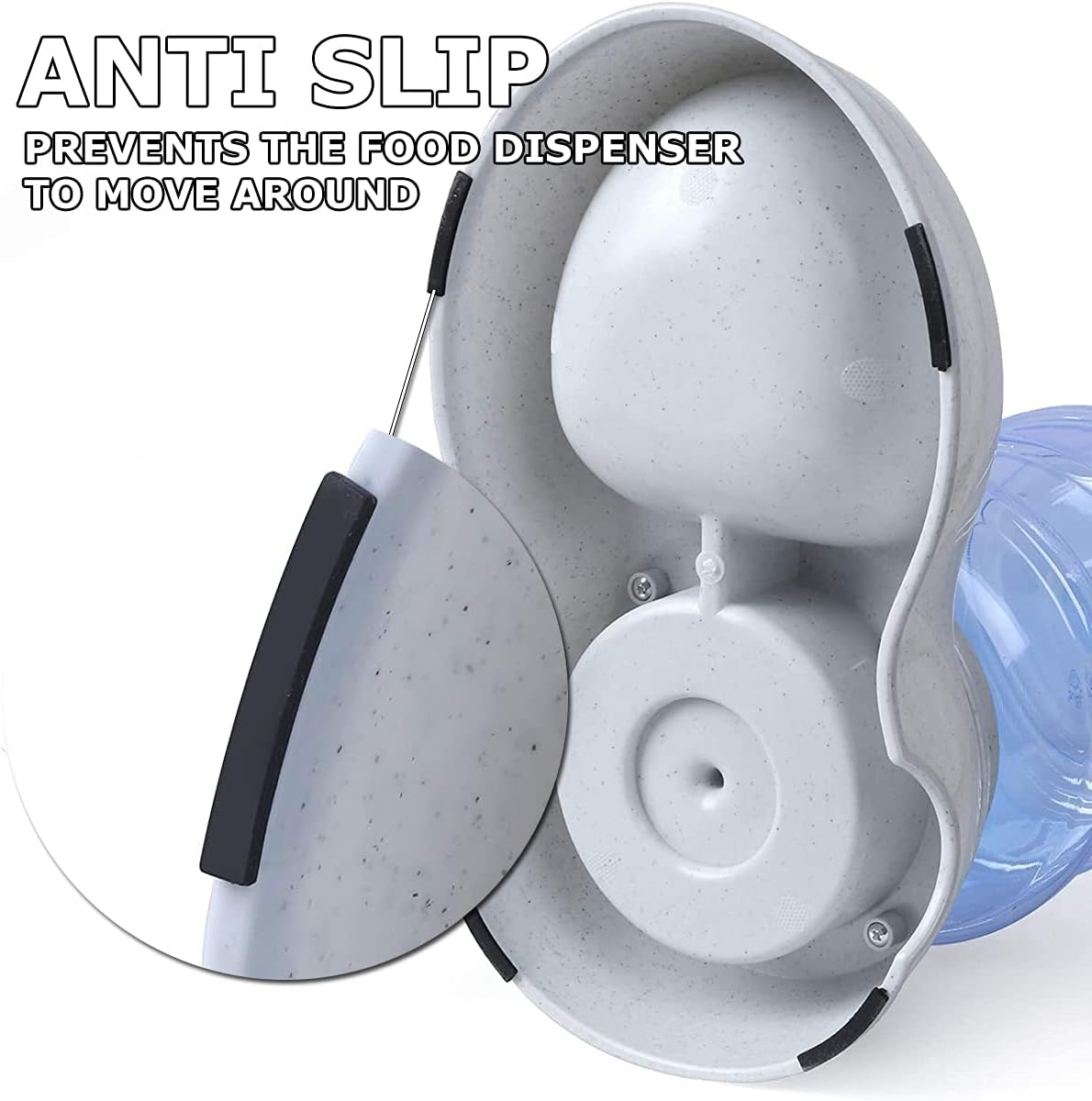 Vaygway Self Dispensing Pet Feeder &ndash; Automatic Gravity Dog Cat Feeder &ndash; Dry Food Dispenser Gravity Feeder &ndash; Automatic Pet Feeder Cat Feeder - White image number 5