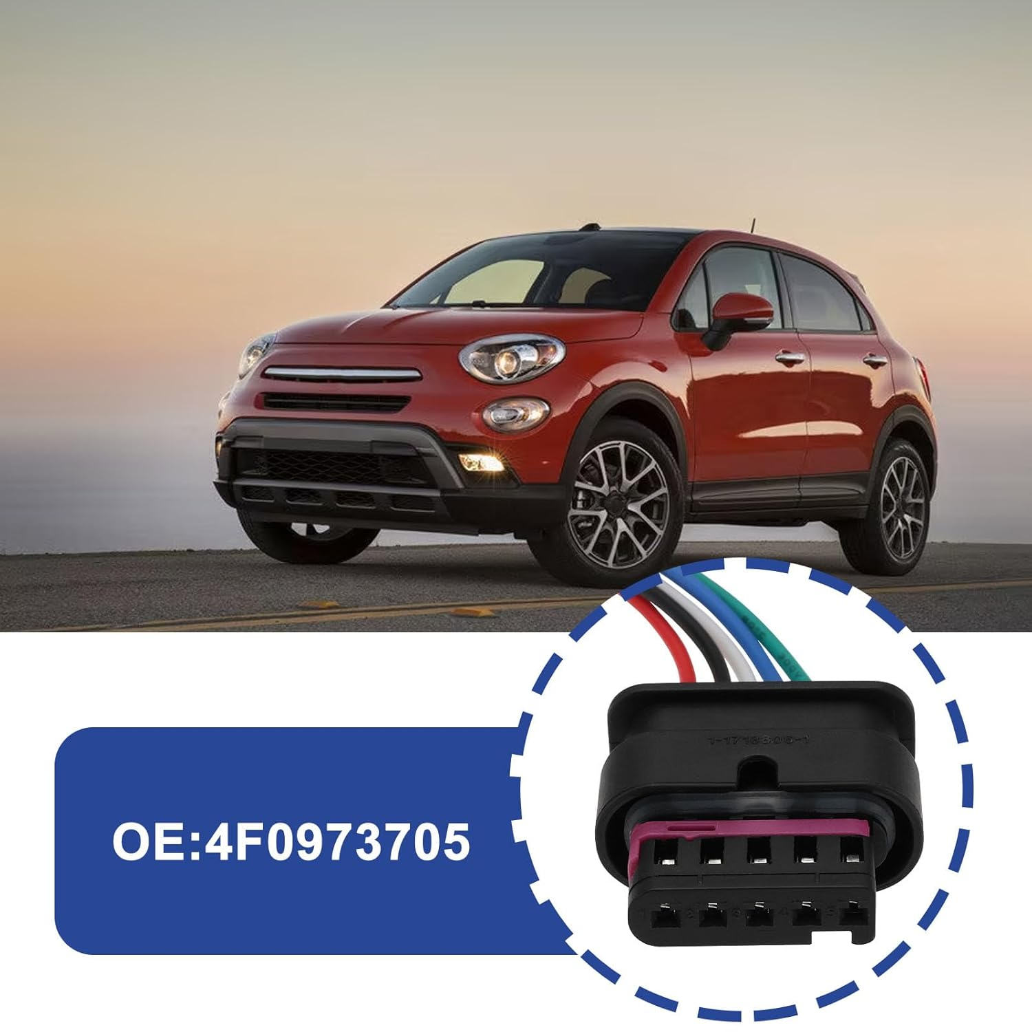 The Lord of the Tools Car 5 Pin Air Mass Meter Sensor Connection Replacement Part 4F0973705 Car Electric MAF Sensor Wiring Harness Compatible with VW Compatible with Audi image number 4