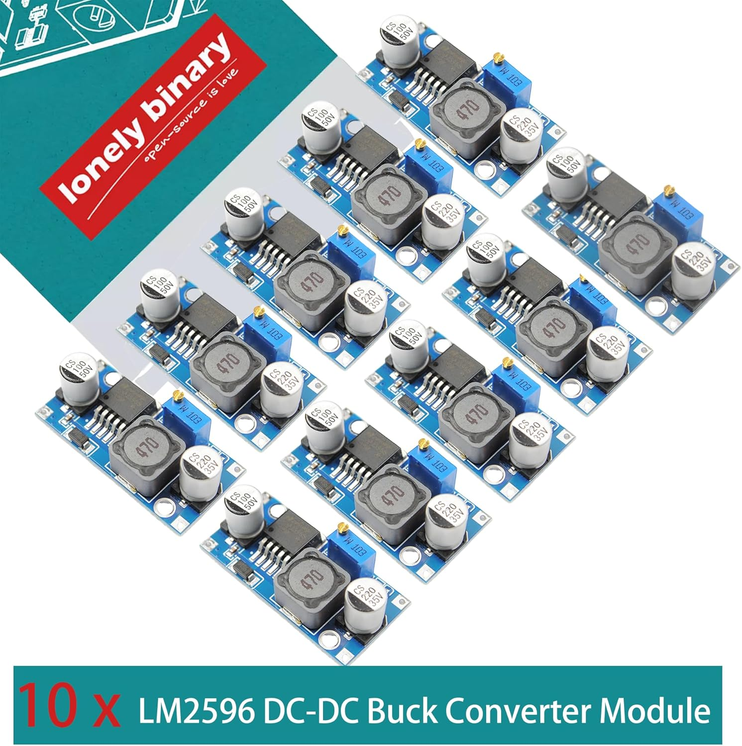 LM2596 DC-DC Buck Converter Module, Adjustable Step-Down Voltage Regulator 4.5V-40V to 3.3V-37V, High Efficiency Power Supply for Arduino, Raspberry Pi, and ESP32 Projects image number 3