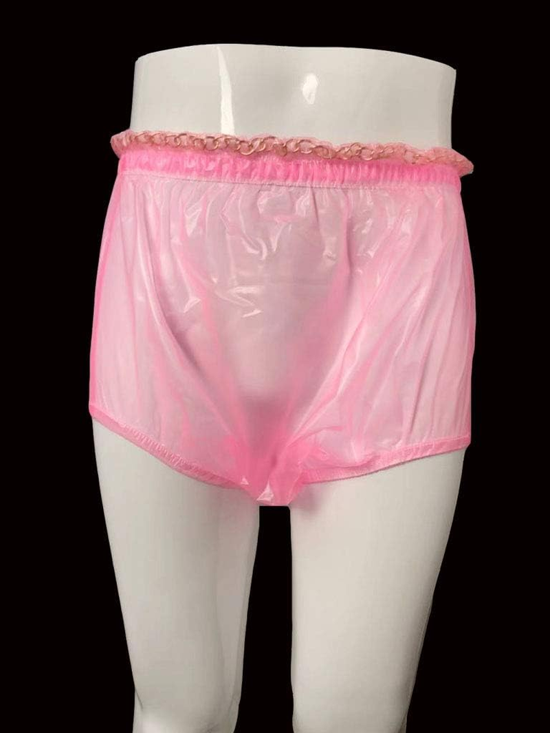 Haian Pull-On Locking Plastic (PVC&EVA) Pants (Transparent Pink, Xx-Large) image number 5