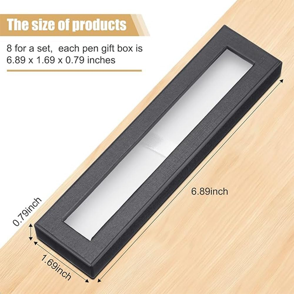 6 Pcs Empty Pen Gift Box Pen Packaging Case with Clear Lid, Cases for Presentations Pen Display Cases, for Jewelry Pencil Display for Packing Business Birthday Souvenir Office Supplies image number 2