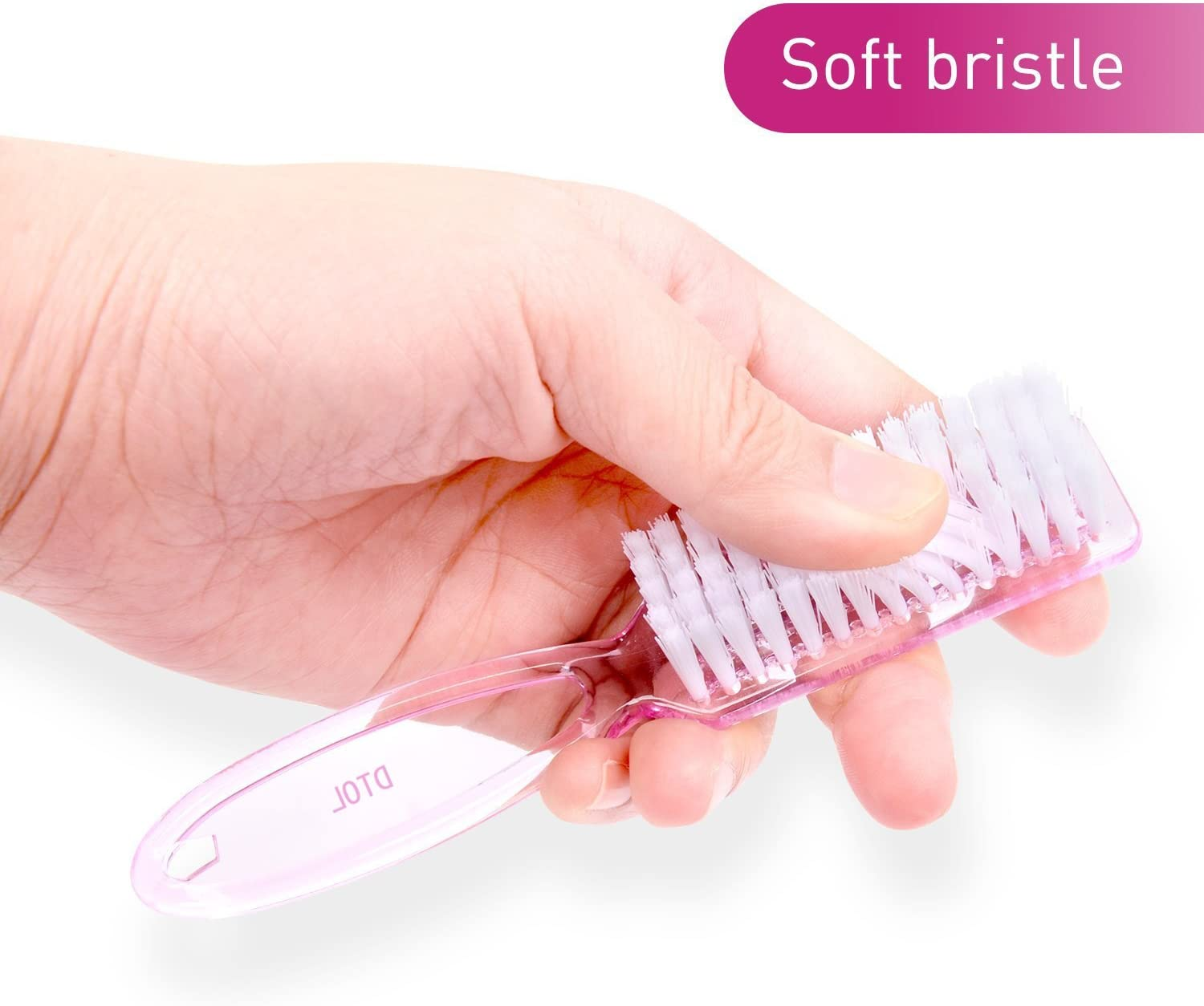 Yesker Handle Nail Hand Scrubbing Cleaning Brush-10 Pcs image number 3