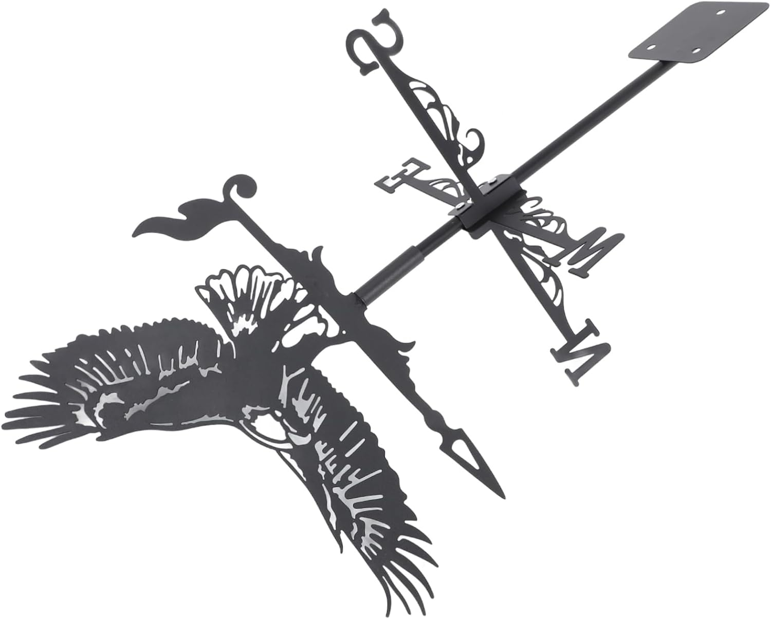 CANIGHT Elegant Metal Eagle Weathervane Roof Mount Garden Decorative Accessory image number 1
