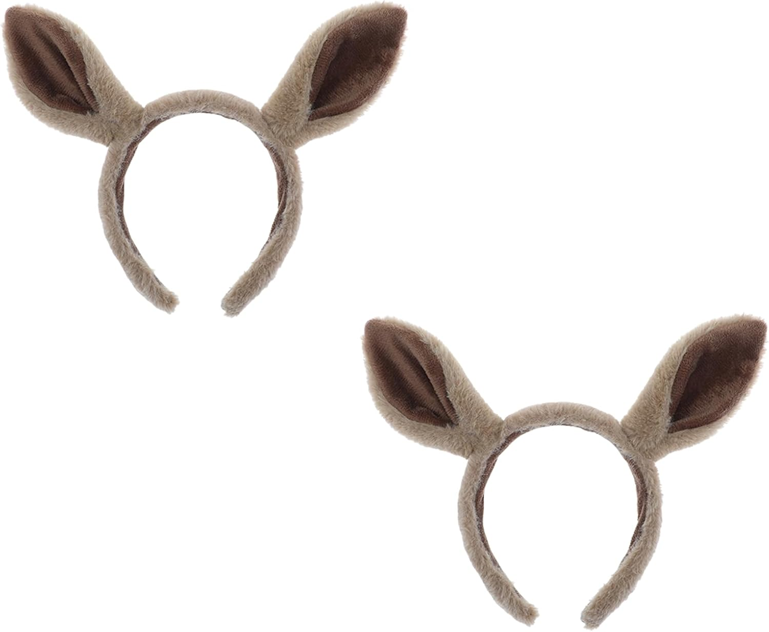 2 Pack Cute Plush Horse Ears Headband Animal Hairbands Costume Accessories image number 2