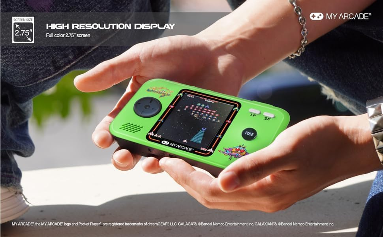 My Arcade DGUNL-4199 Galaga/Galaxian Pocket Player Pro Handheld Portable Gaming System (2 Games in 1) image number 3