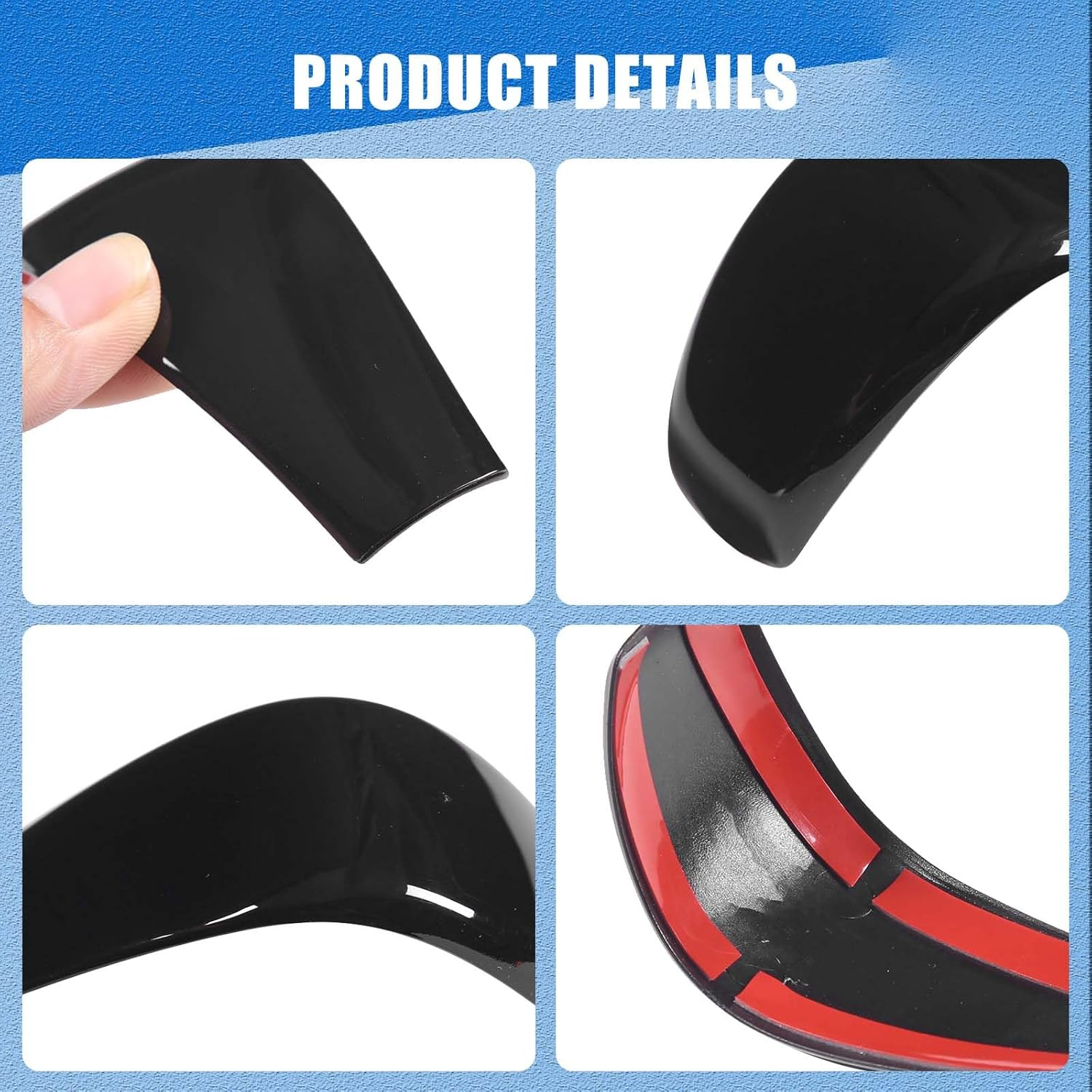 Gear Shift Knob Cover Trim Compatible with Ford Ranger/T6/T7 2015-2018 Accessories | ABS Shifter Head anti Scratch Protector | 1PC Set (Glossy Black) - Carbon Fiber Pattern image number 3