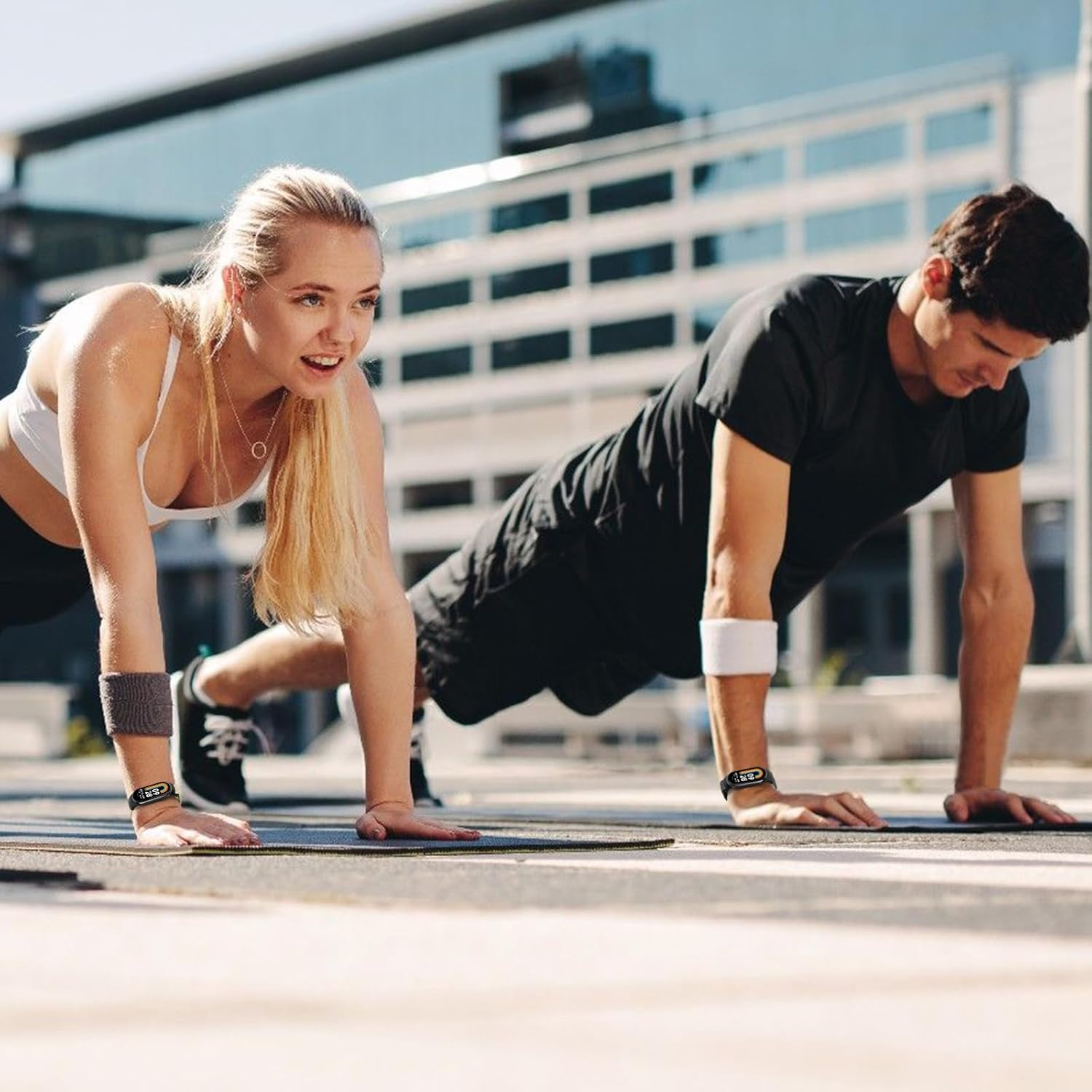 Braided Bands Compatible with Xiaomi Mi Band 10/9/8 Straps for Women Men, Elastic Adjustable Solo Loop Nylon Woven Replacement Wristbands for Xiaomi Mi Band 9/8 image number 4