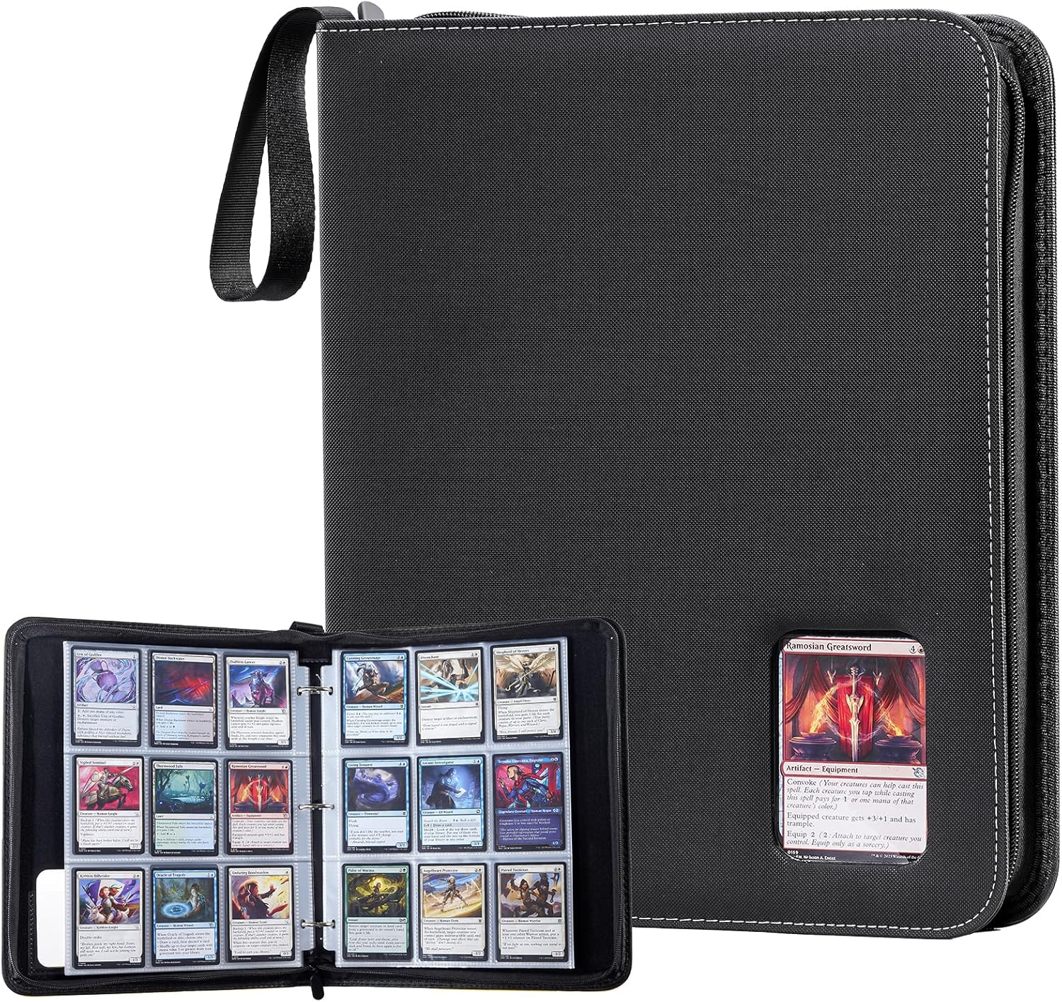 Procase 900 Pockets Card Binder with Clear Window for Trading Cards, 9 Double Sided Pockets Colletction Album Holder with Removable Sleeves for MTG, TCG, Sports, Football -Purple